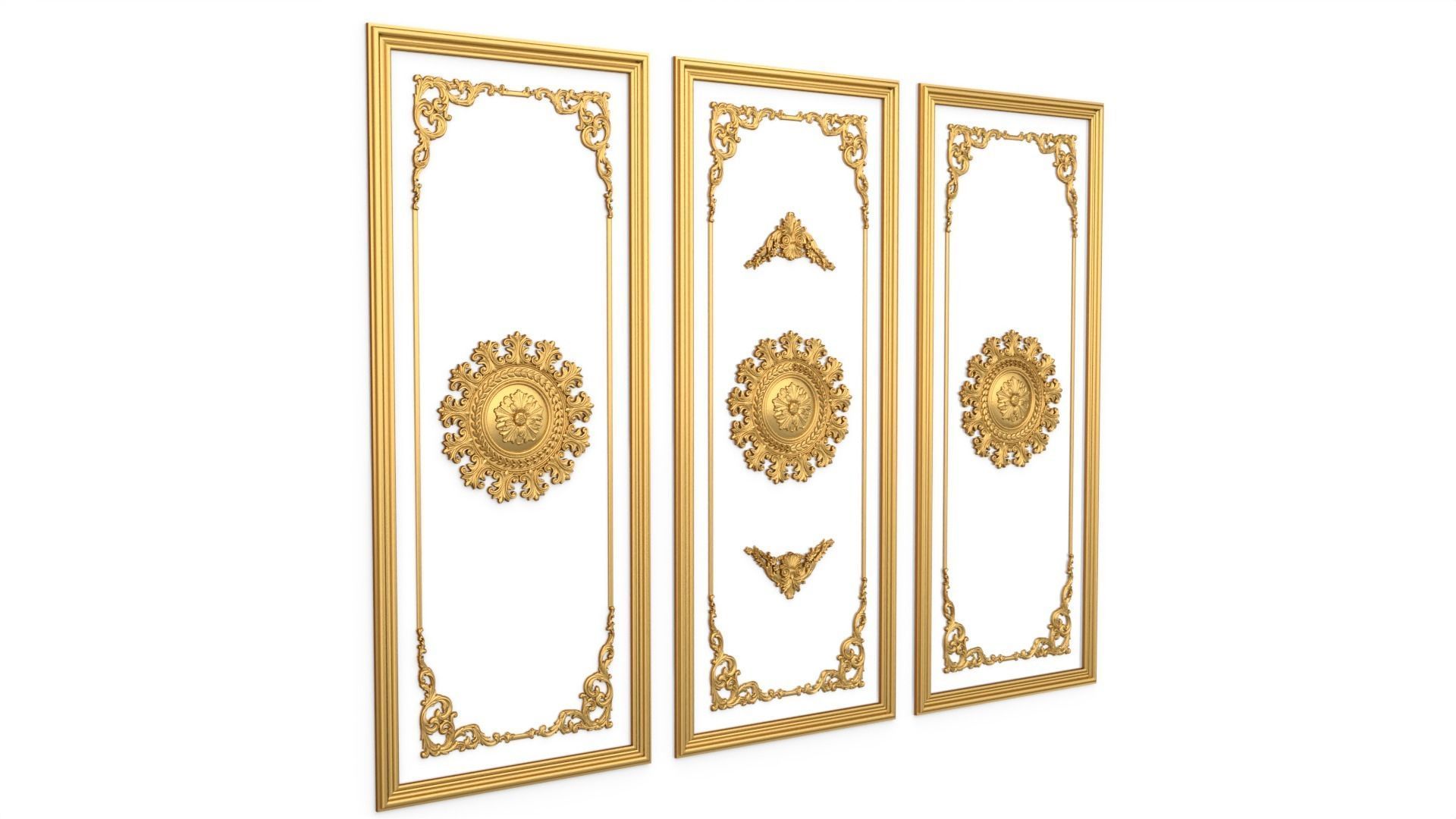 Plaster decorative frame 3d mode 011 3D model_1
