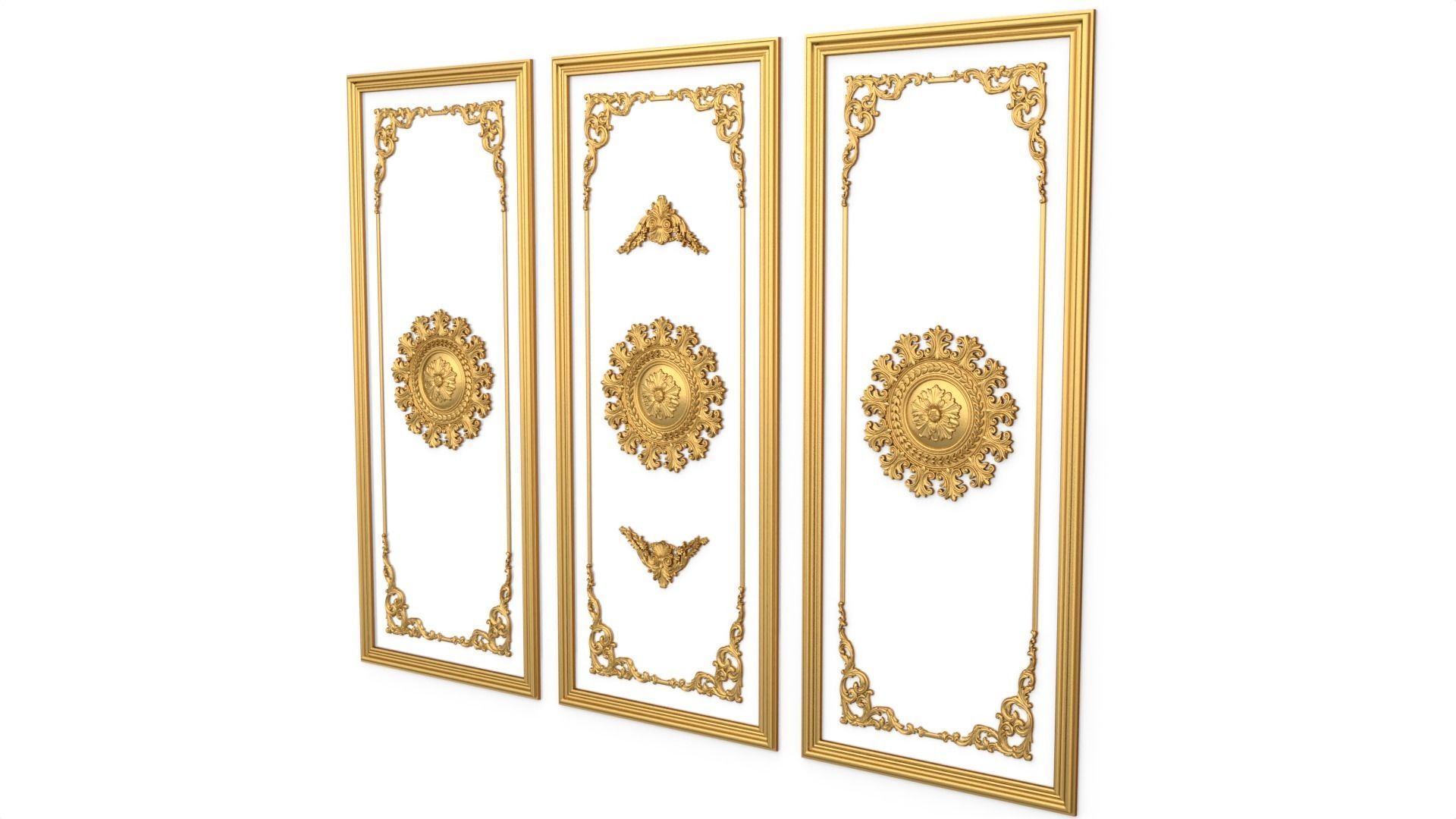 Plaster decorative frame 3d mode 011 3D model_2