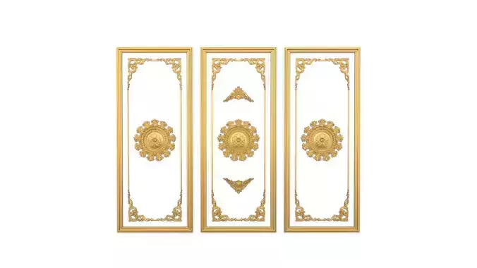 Plaster decorative frame 3d mode 011