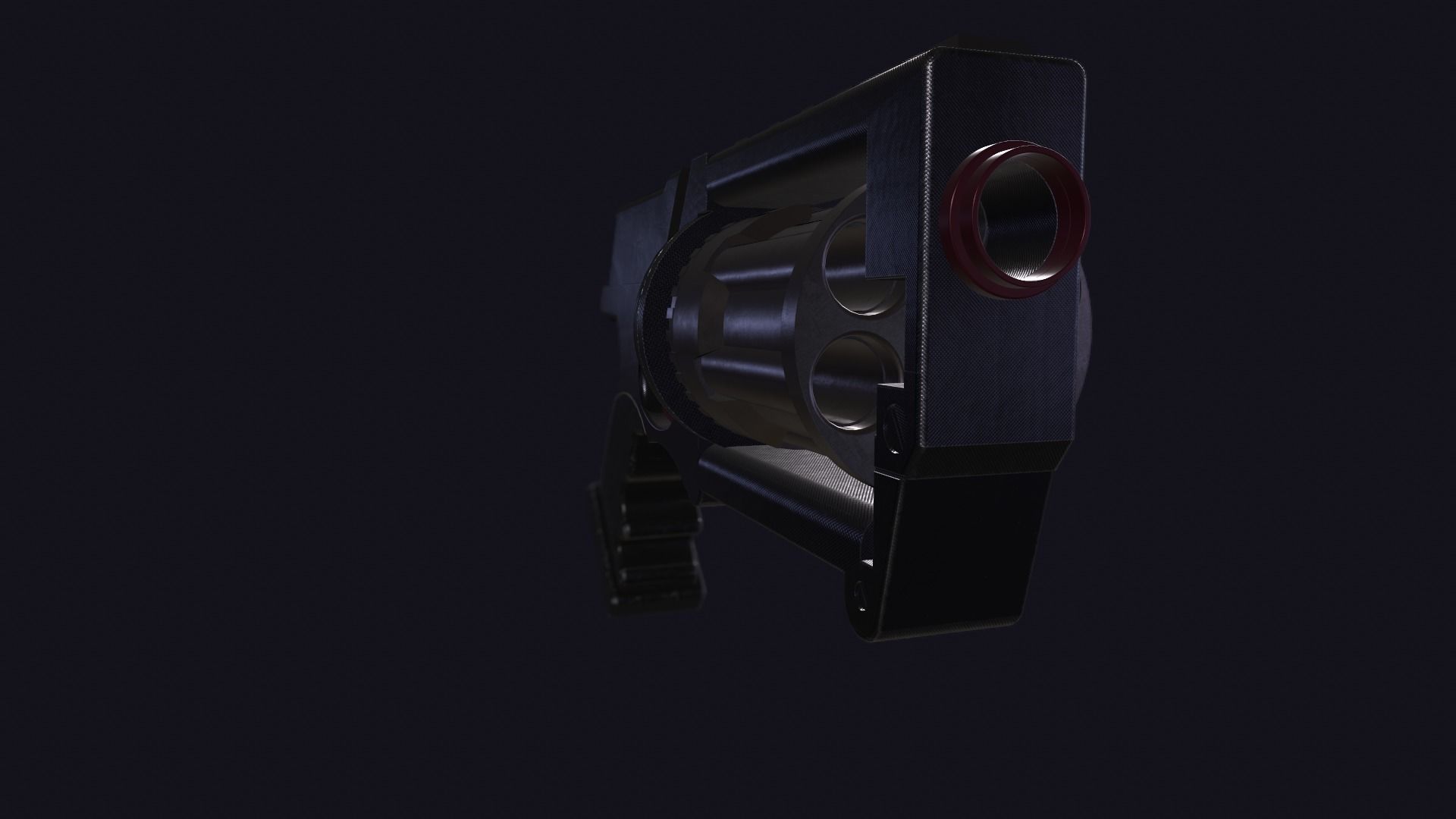 SCI fi revolver Low-poly 3D model_7