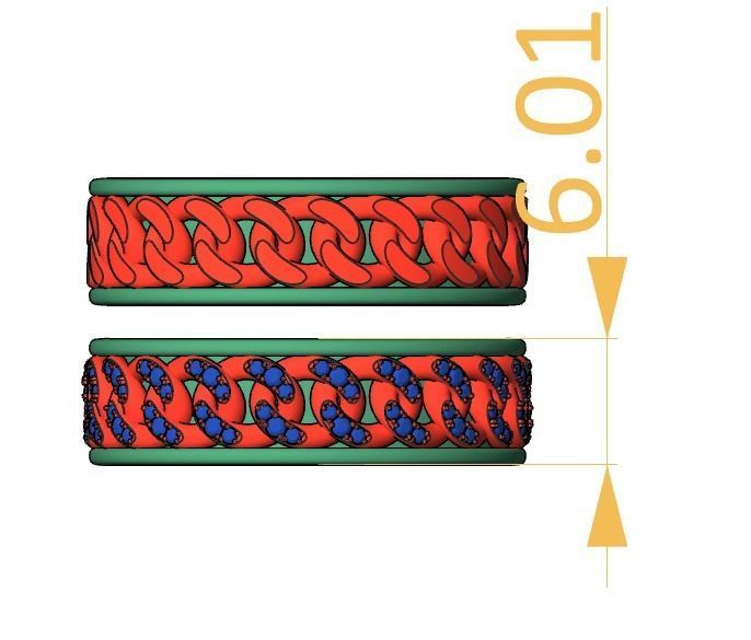 Cuban Rings  3D print model_1