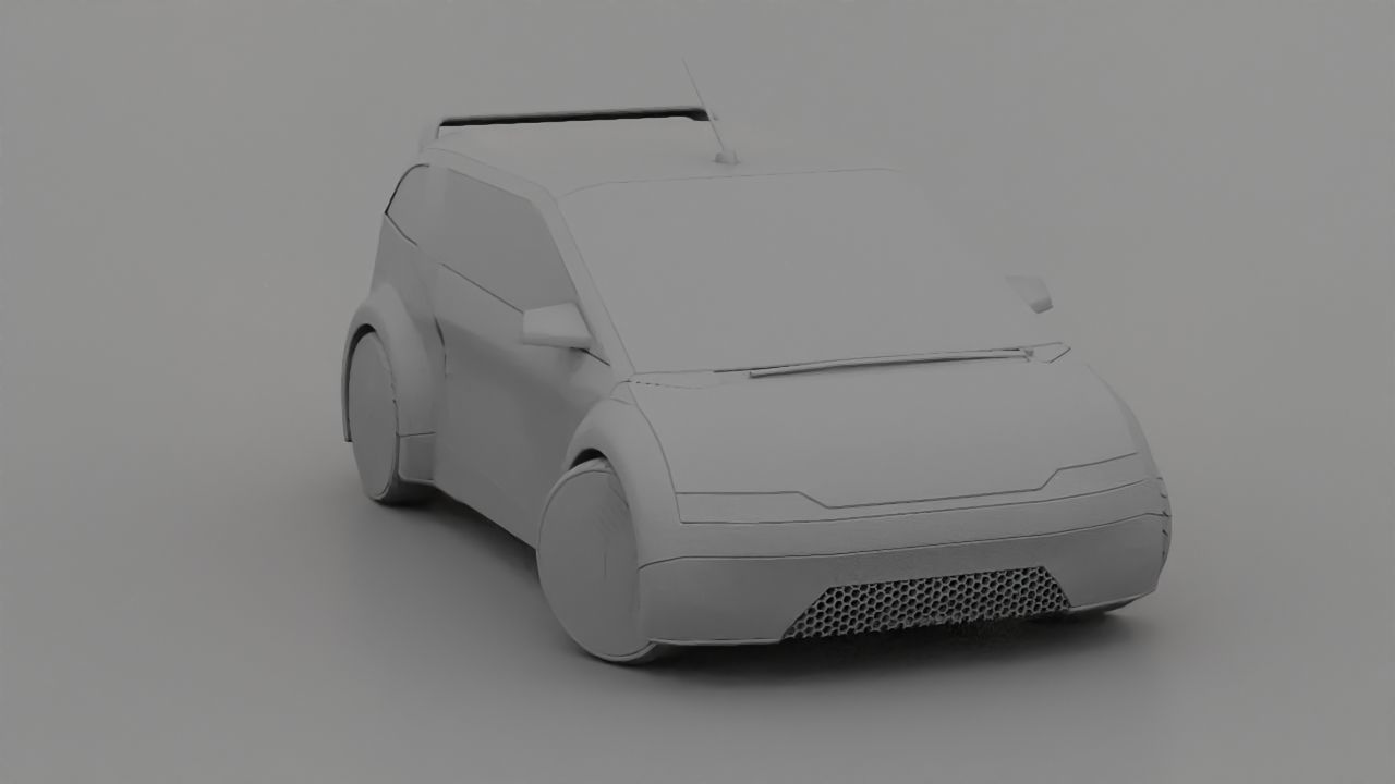futuristic city car  3D model_13