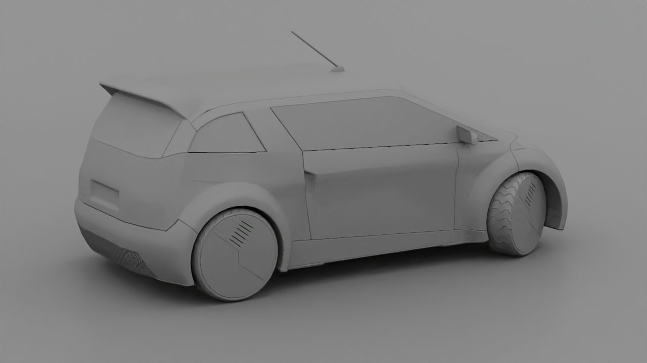 futuristic city car  3D model_11
