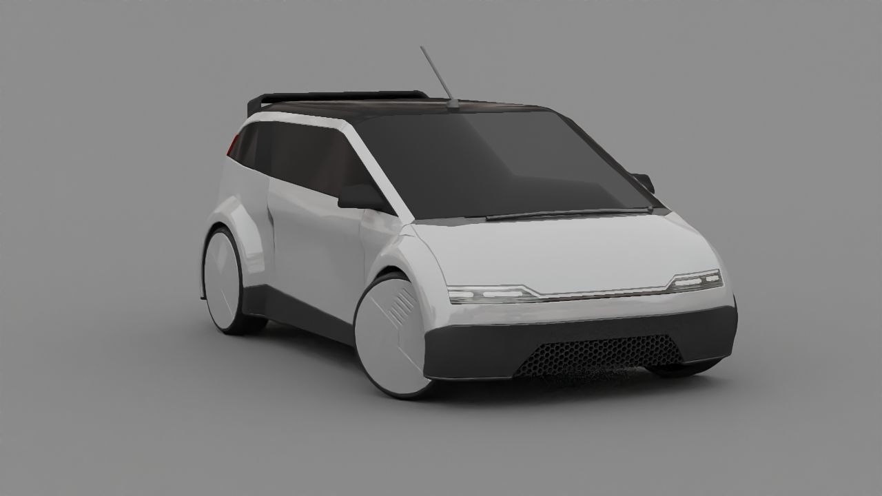 futuristic city car  3D model_9