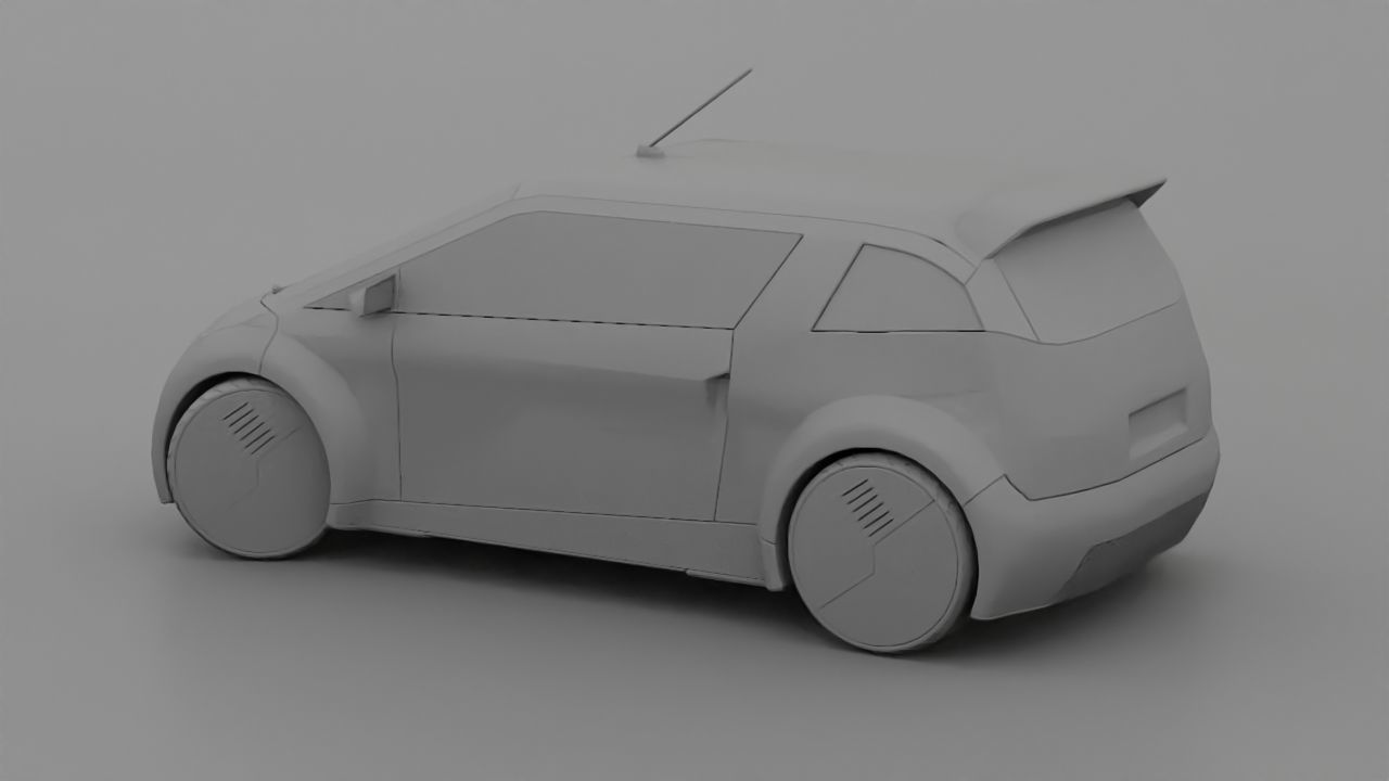 futuristic city car  3D model_14