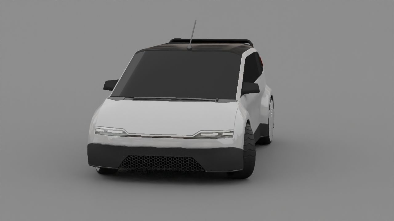 futuristic city car  3D model_8