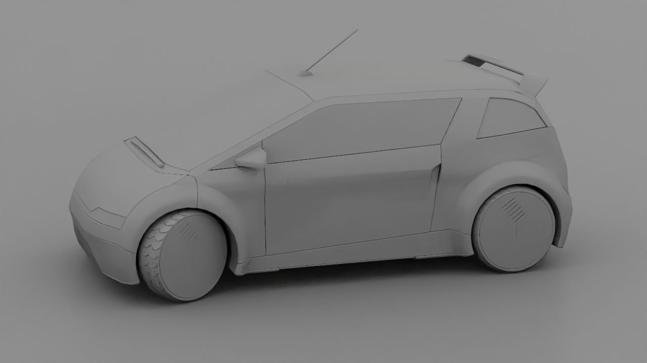 futuristic city car  3D model_15