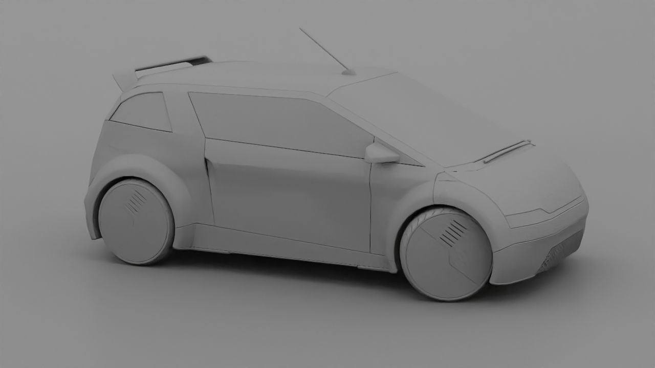 futuristic city car  3D model_10