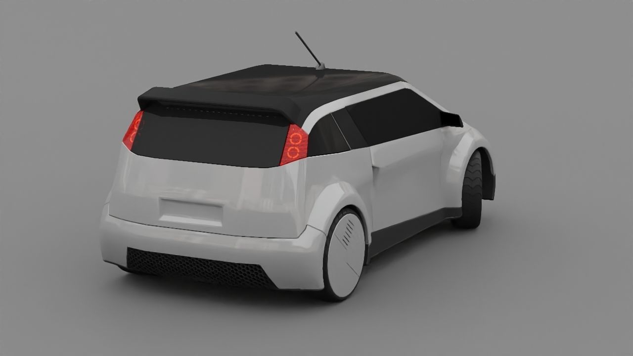 futuristic city car  3D model_6