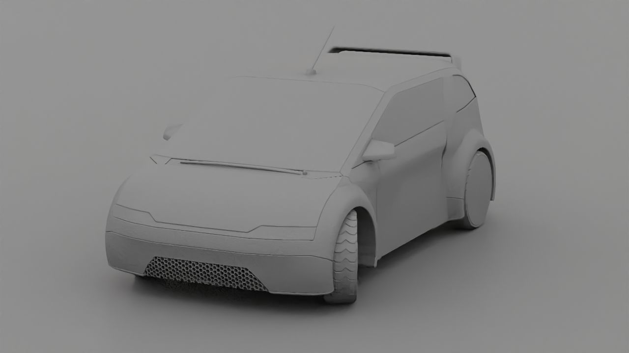 futuristic city car  3D model_12