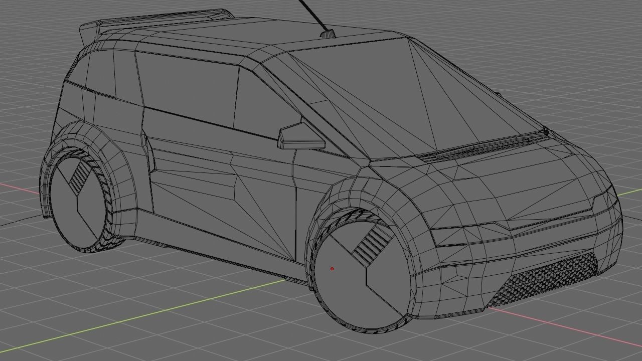 futuristic city car  3D model_16