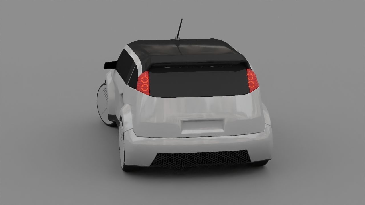futuristic city car  3D model_7