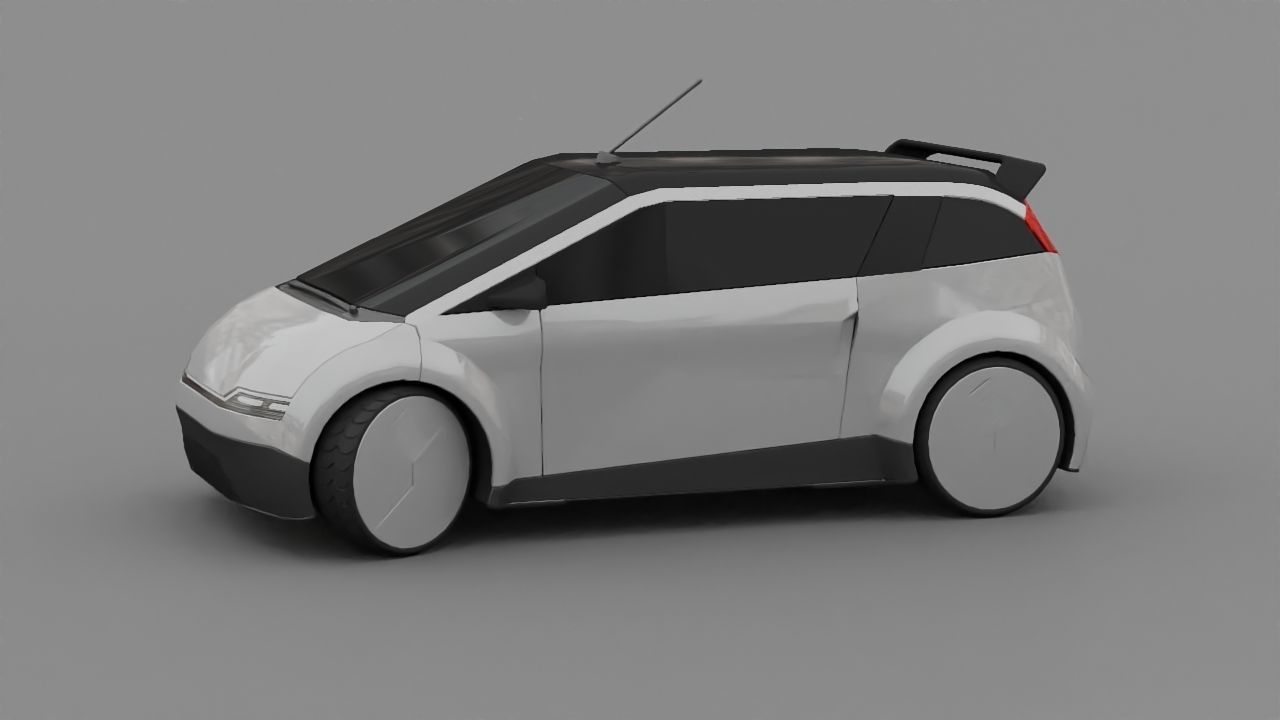 futuristic city car  3D model_3