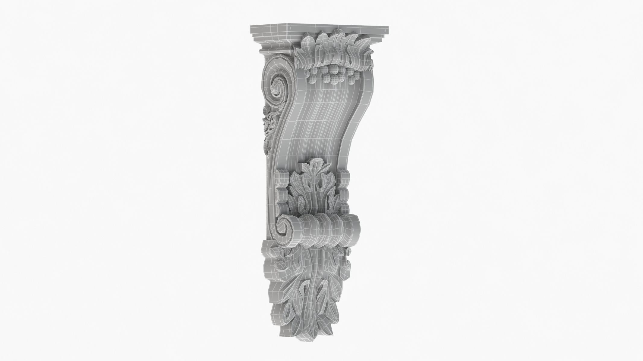 Scroll Corbel 20 3D model_5