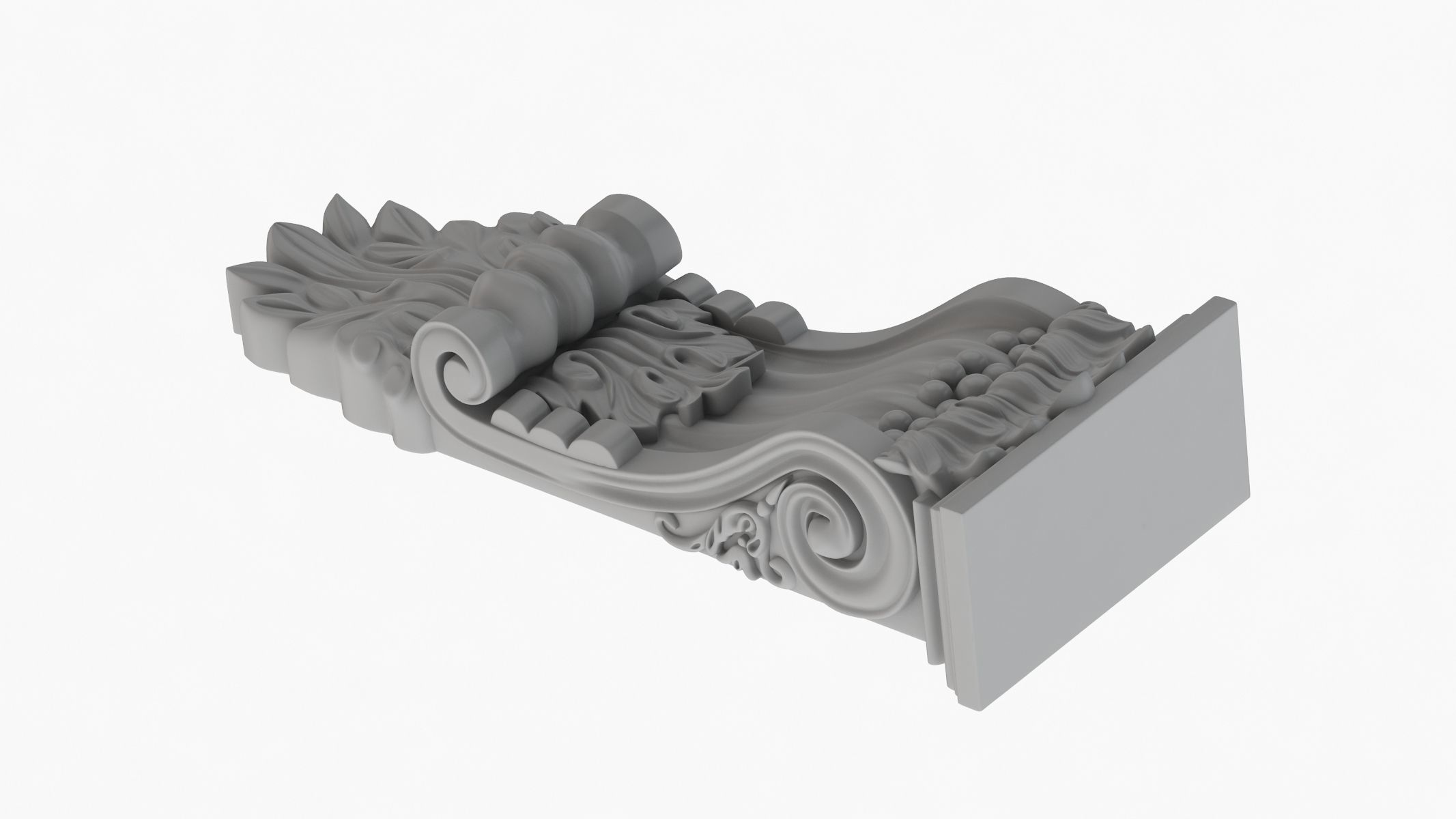 Scroll Corbel 20 3D model_4