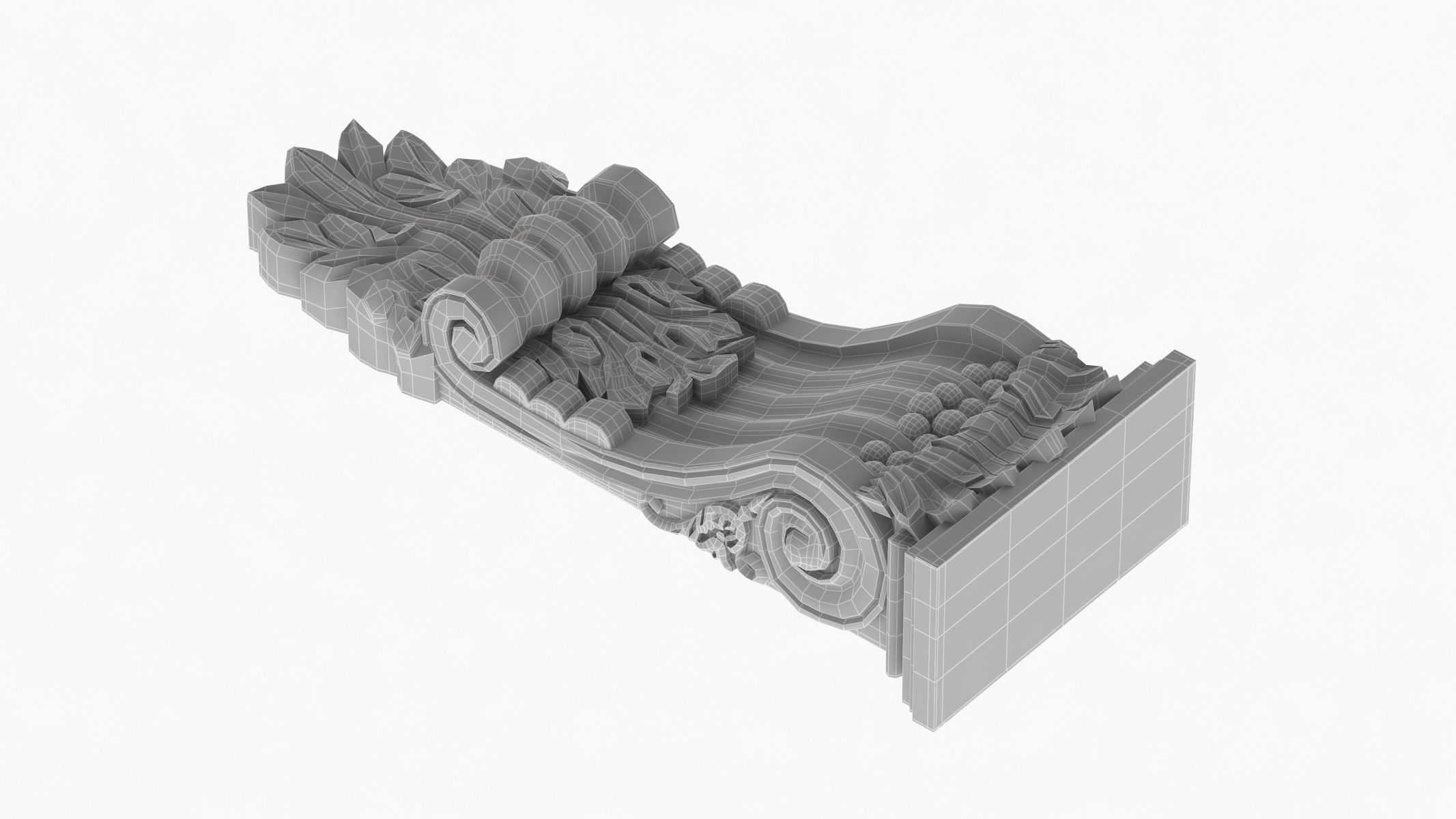 Scroll Corbel 20 3D model_9