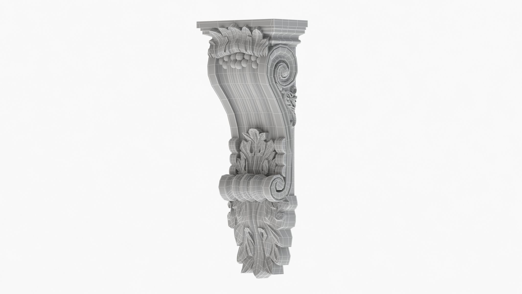 Scroll Corbel 20 3D model_7