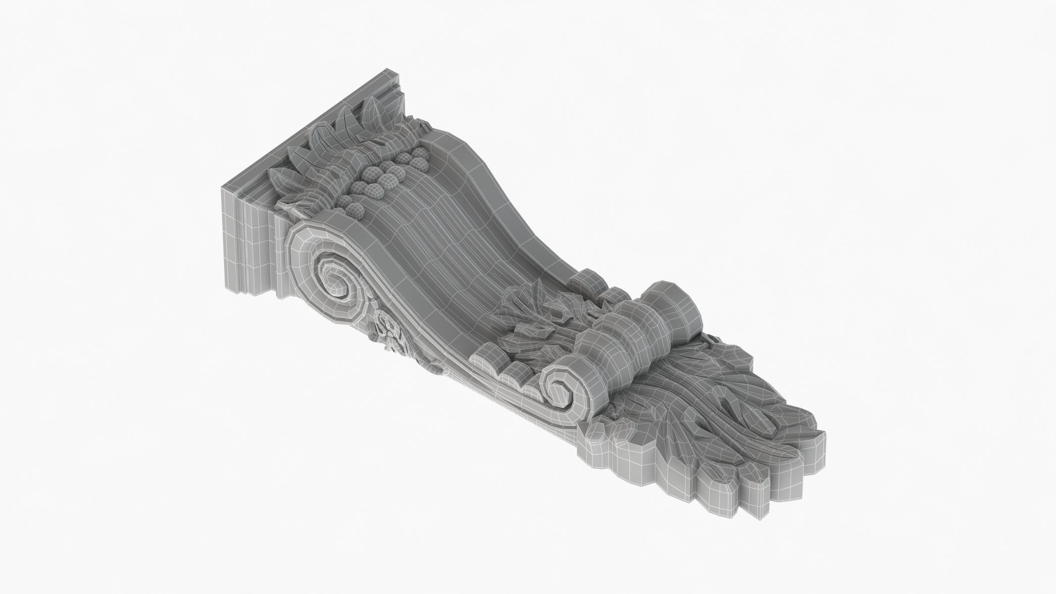 Scroll Corbel 20 3D model_8