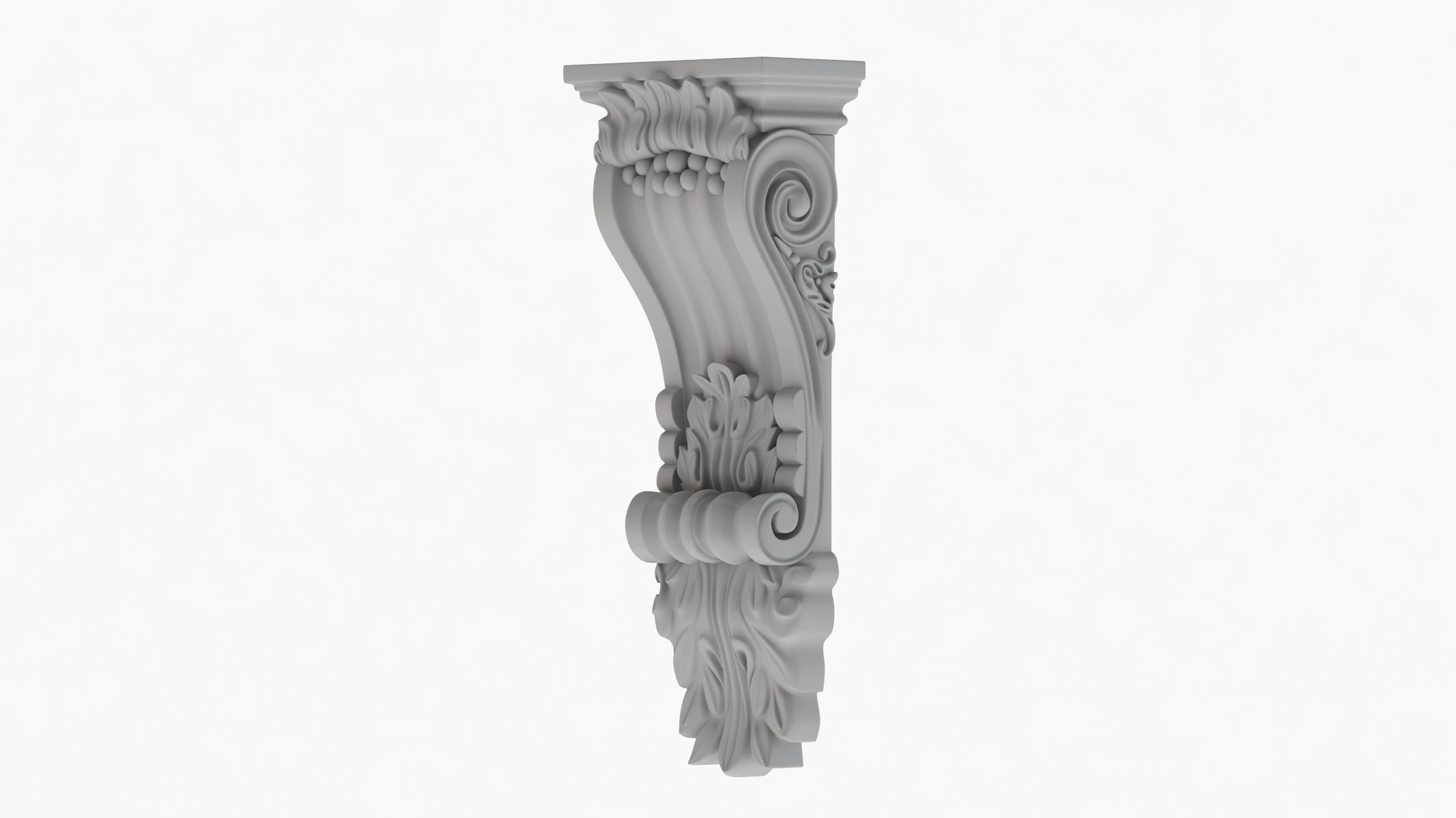 Scroll Corbel 20 3D model_2