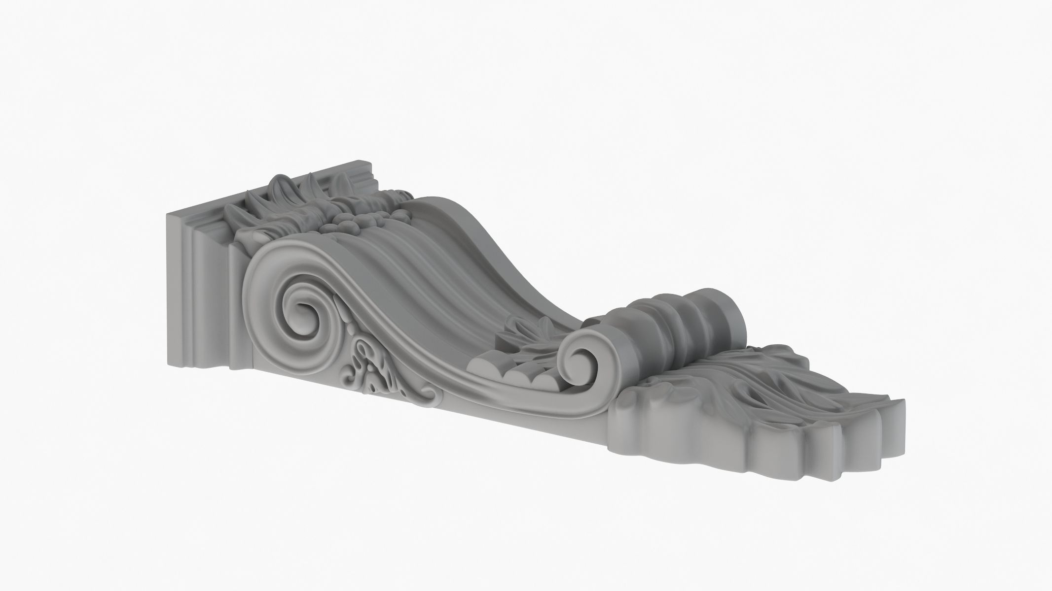 Scroll Corbel 20 3D model_3