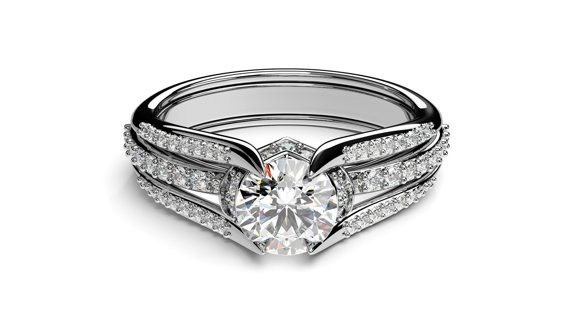 3D Jewelry Rendering Scene Engagement Ring  Rhinoceros 3D 3D model_2