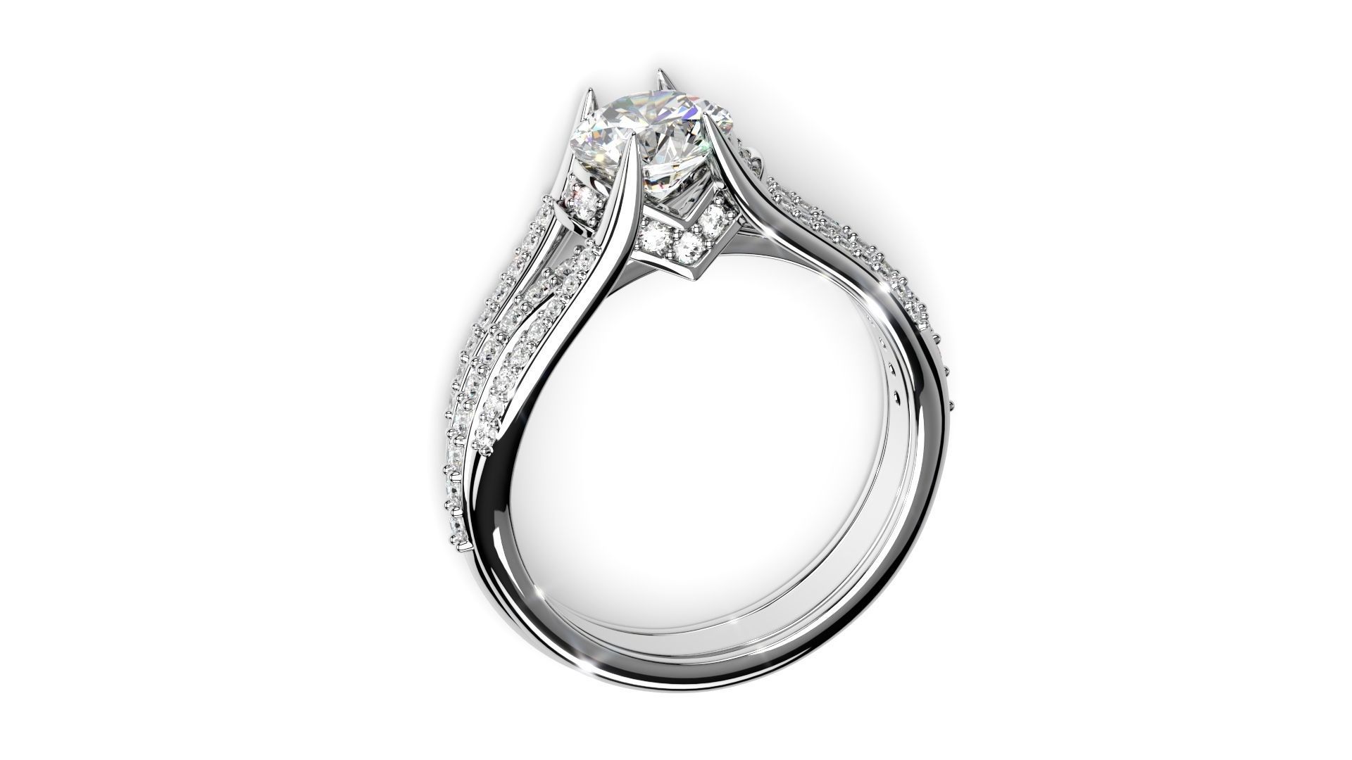 3D Jewelry Rendering Scene Engagement Ring  Rhinoceros 3D 3D model_7