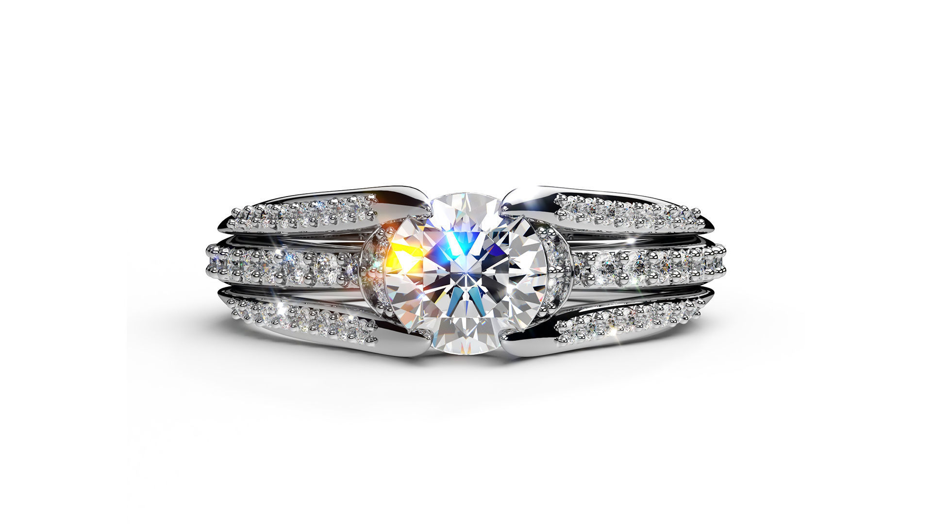 3D Jewelry Rendering Scene Engagement Ring  Rhinoceros 3D 3D model_5