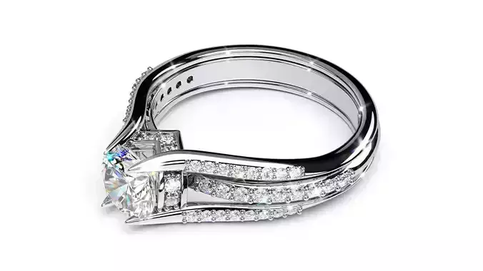 3D Jewelry Rendering Scene Engagement Ring  Rhinoceros 3D 3D model