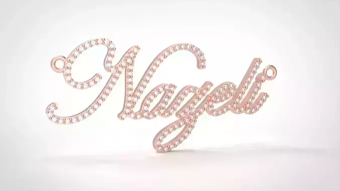 Model 713 Nazeli Diamond Name Pendant