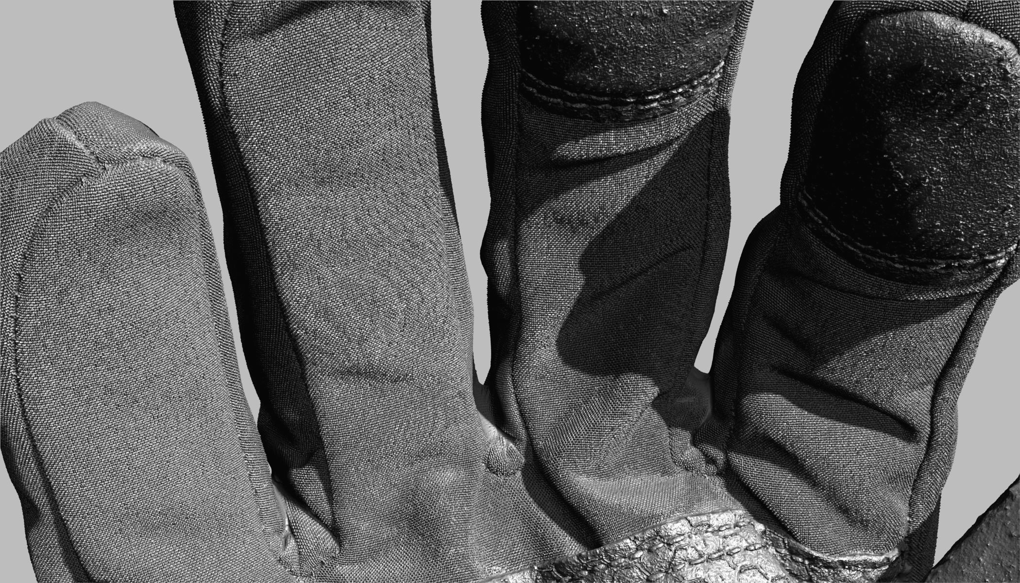 Winter Gloves 006 Low-poly 3D model_15