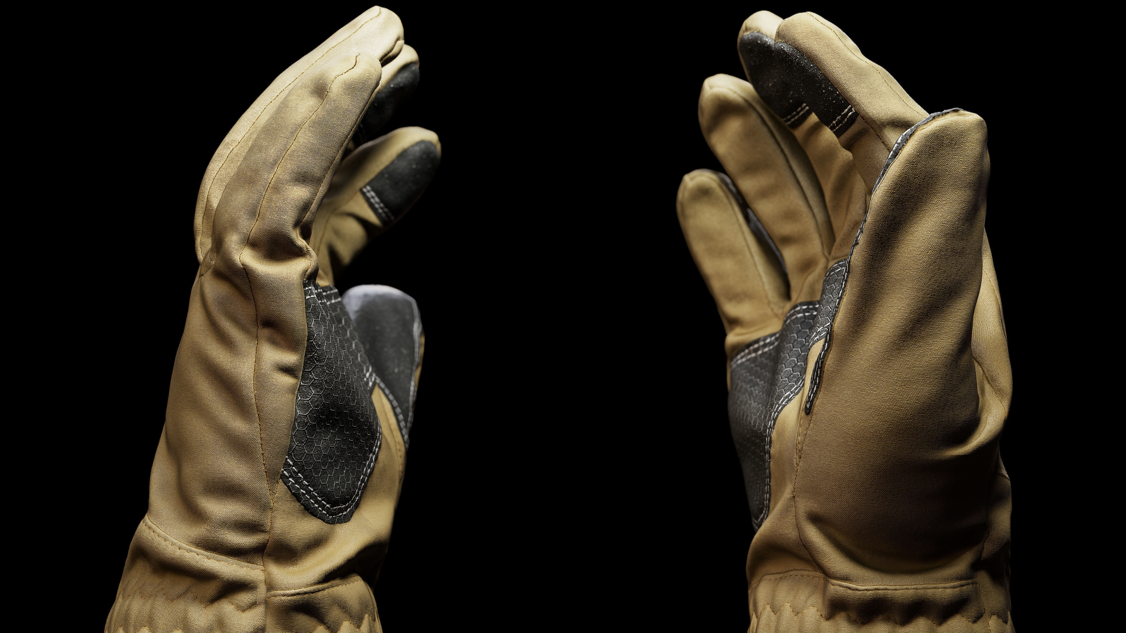 Winter Gloves 006 Low-poly 3D model_6