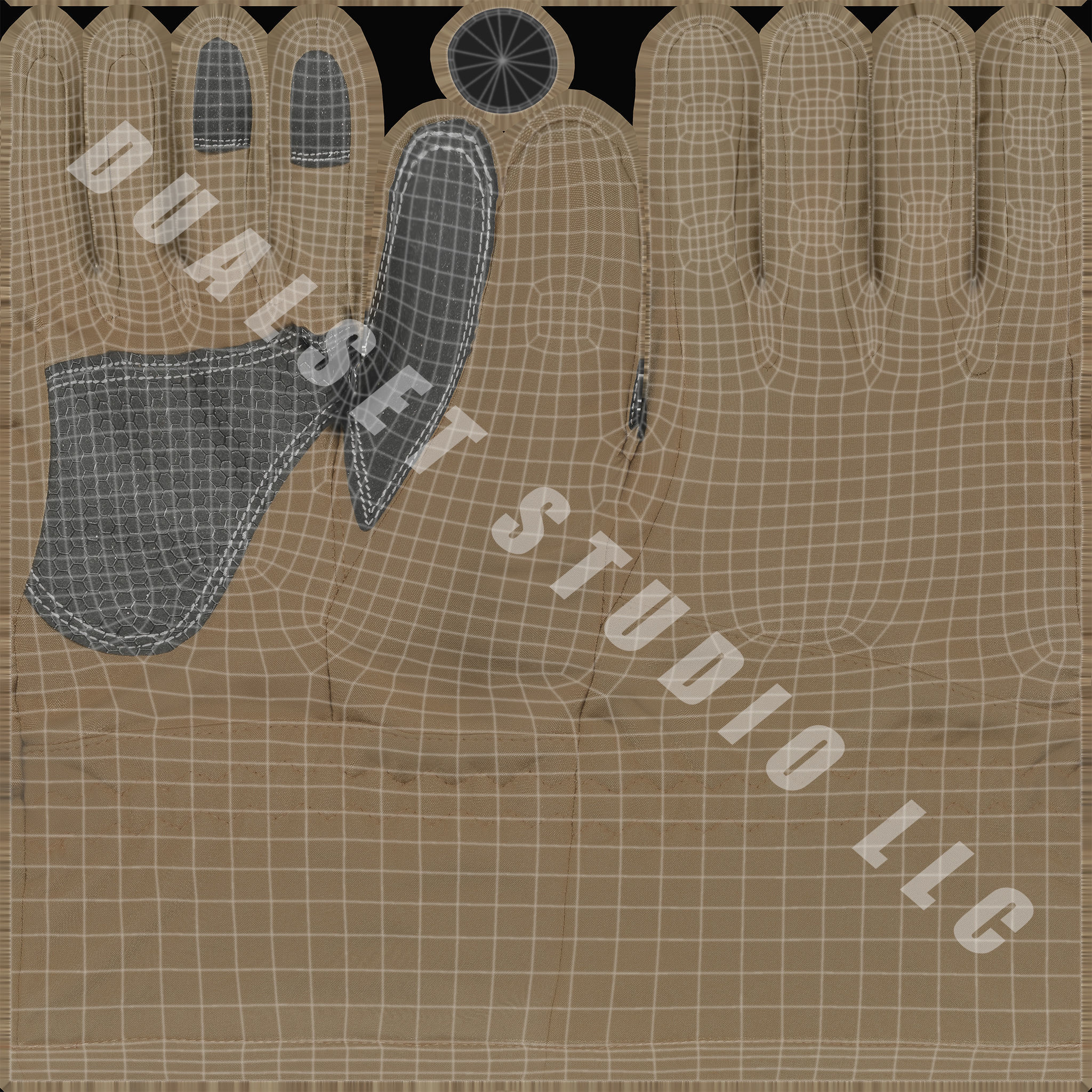 Winter Gloves 006 Low-poly 3D model_26