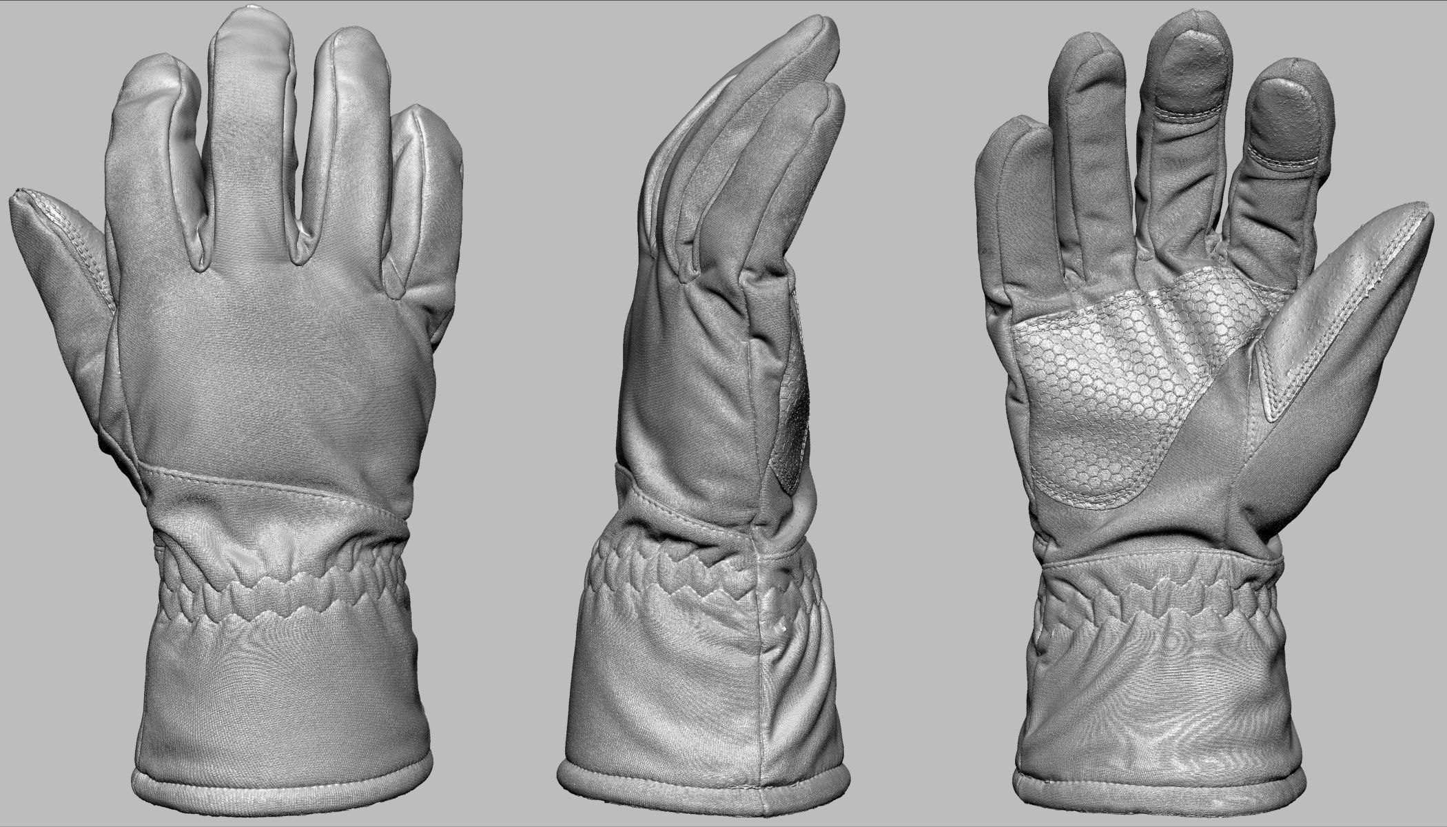 Winter Gloves 006 Low-poly 3D model_14