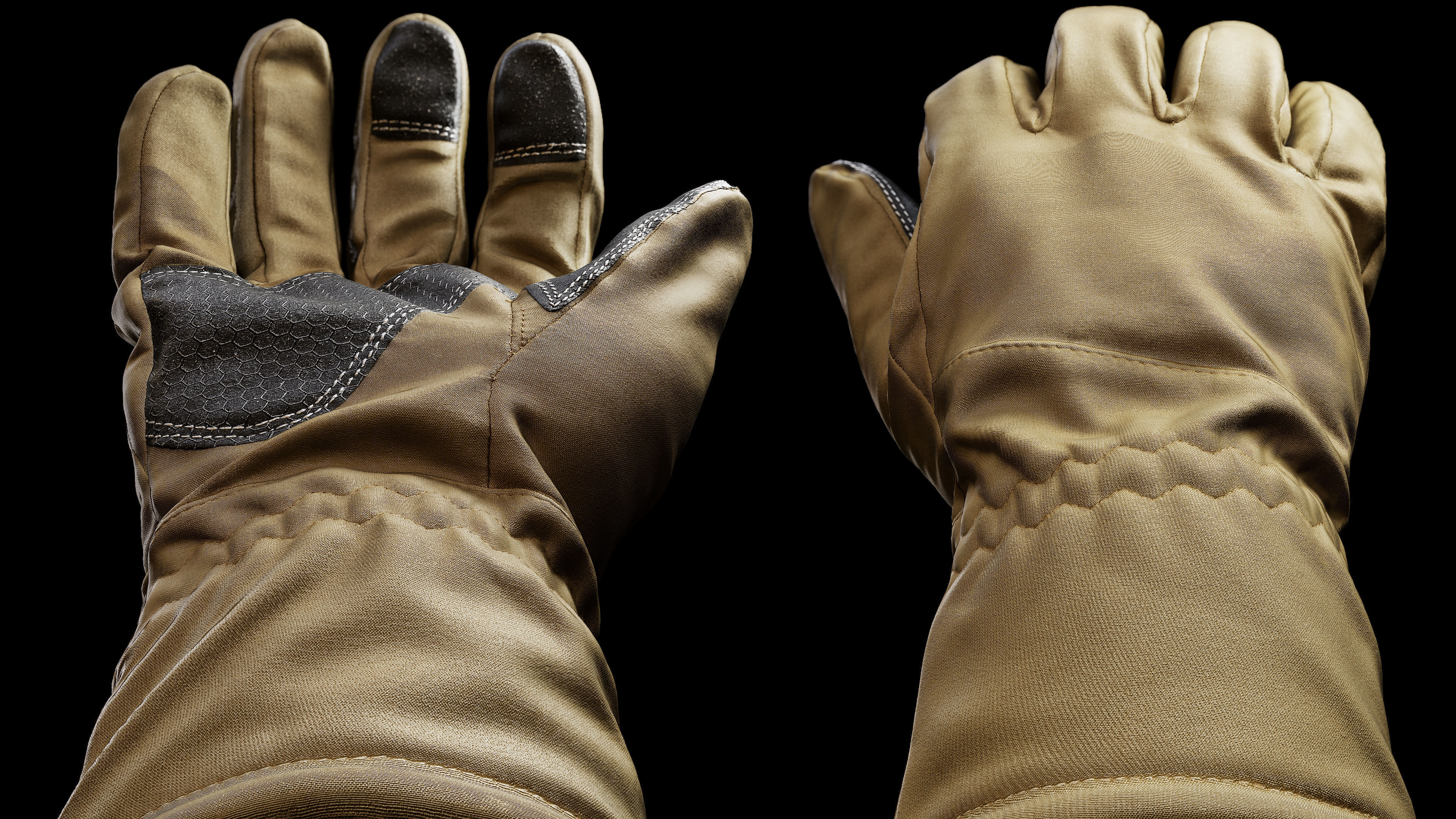 Winter Gloves 006 Low-poly 3D model_5