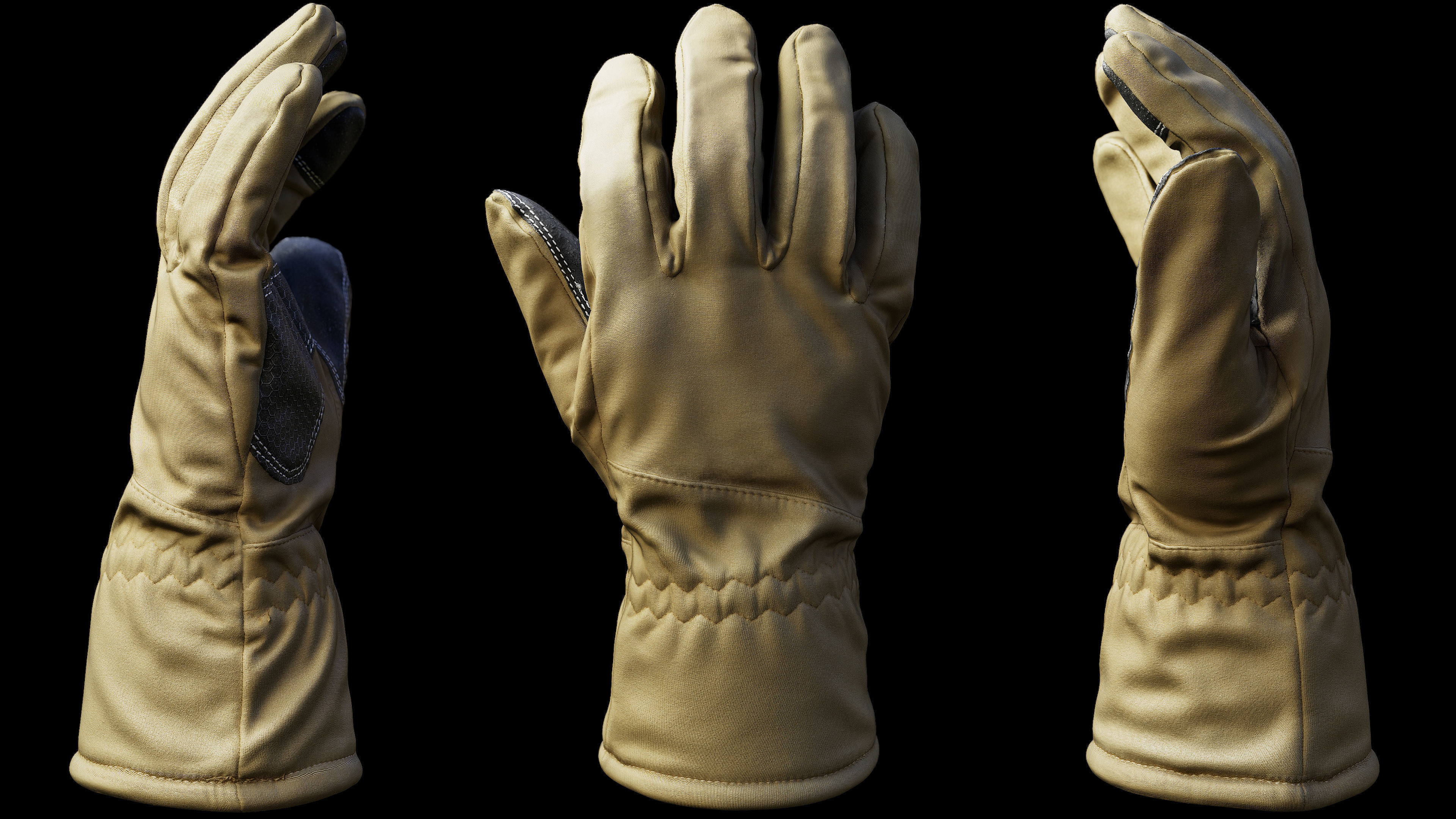 Winter Gloves 006 Low-poly 3D model_8