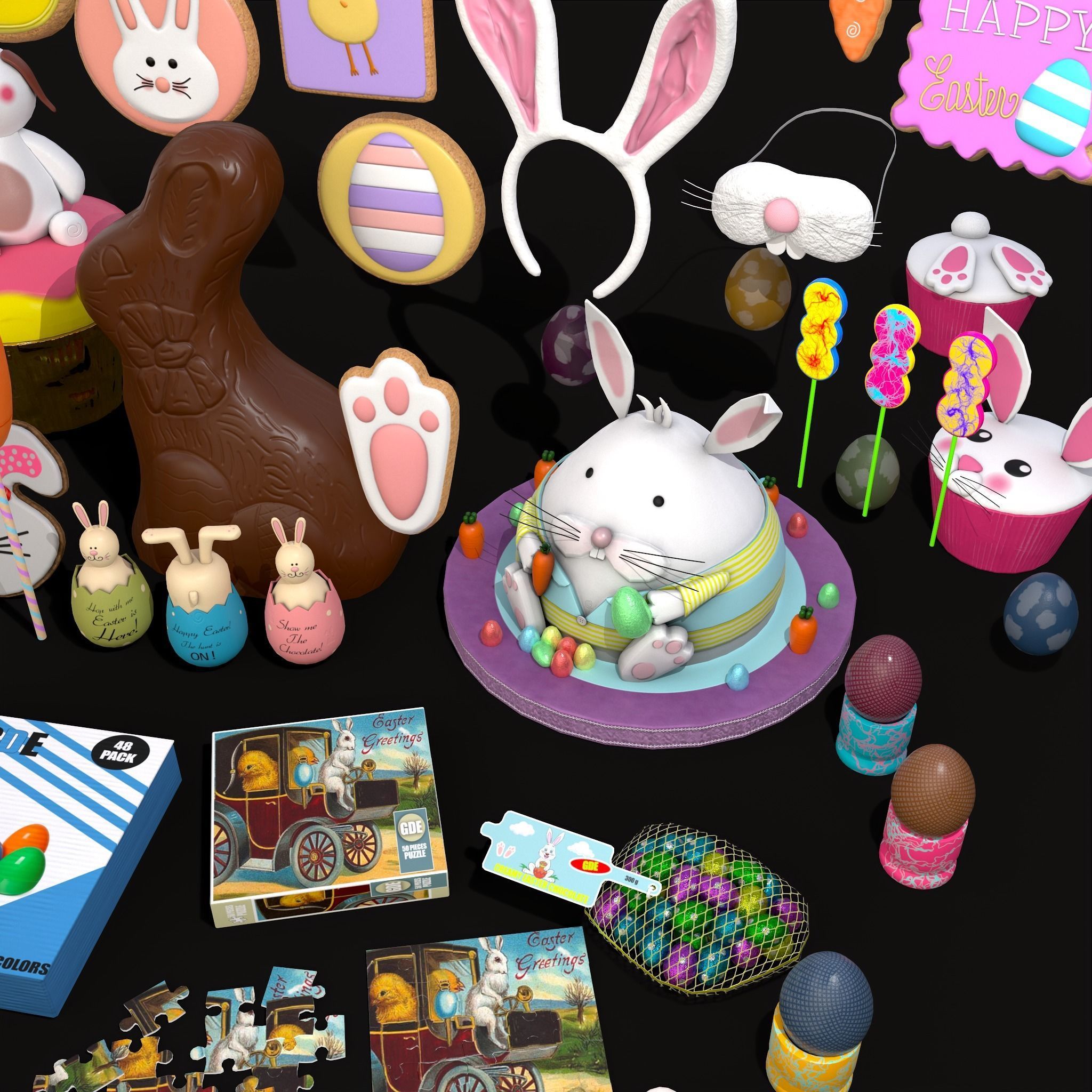 Big Easter Prop Pack 3D Model Collection_27