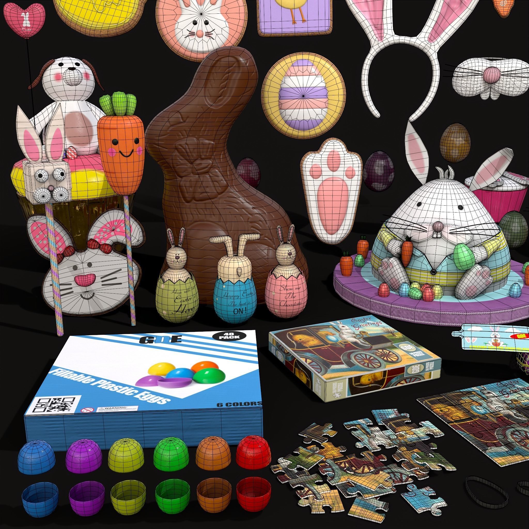Big Easter Prop Pack 3D Model Collection_26