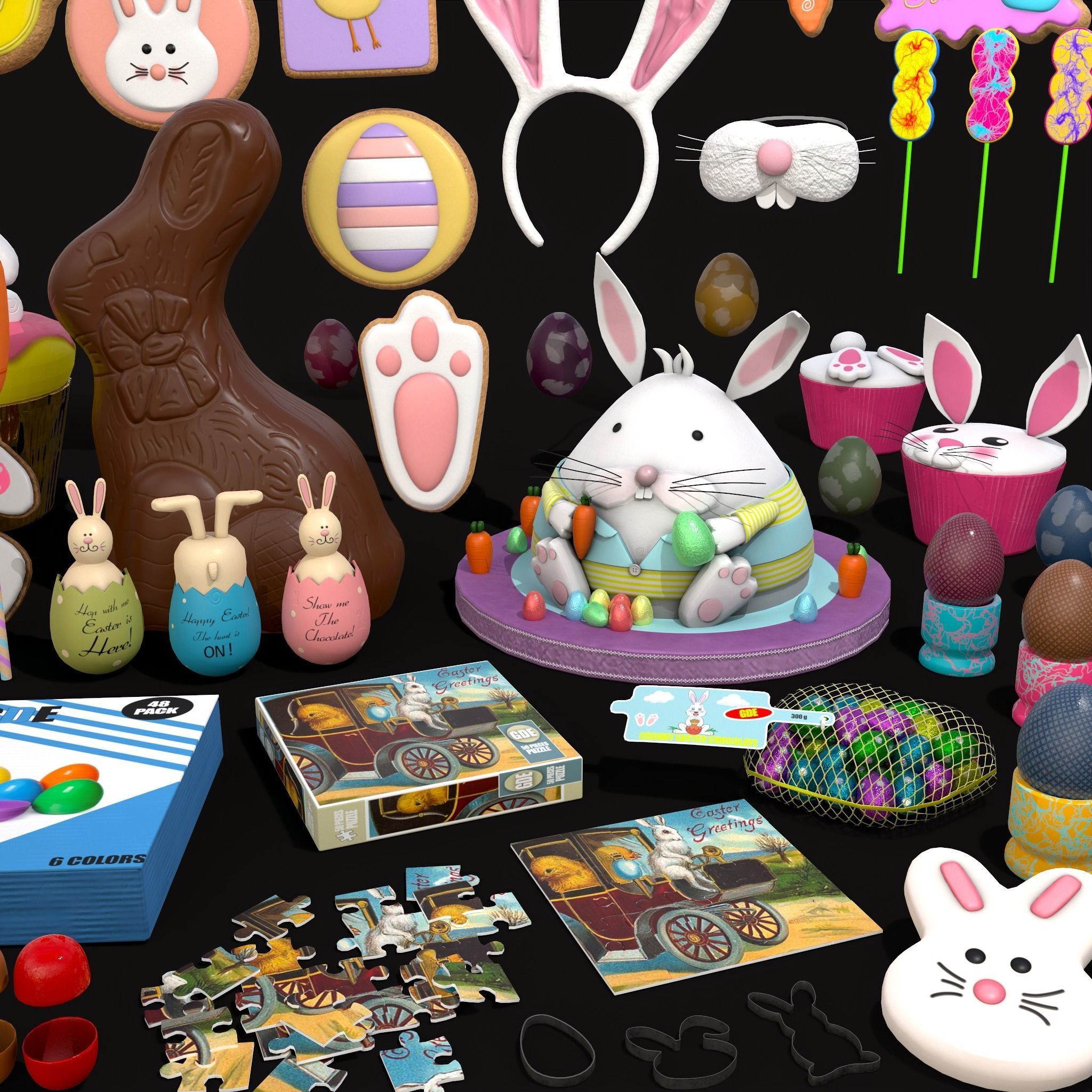 Big Easter Prop Pack 3D Model Collection_59