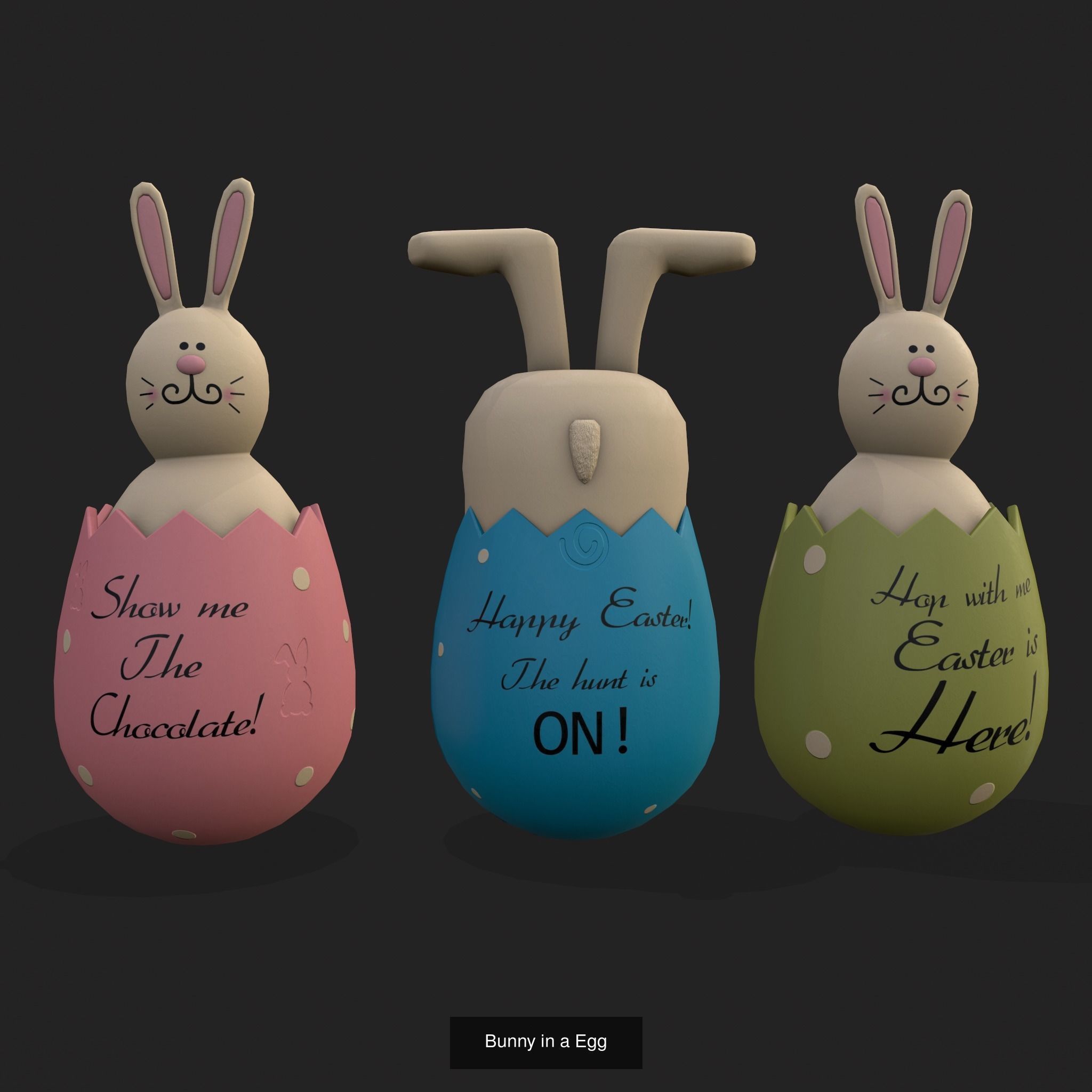 Big Easter Prop Pack 3D Model Collection_48