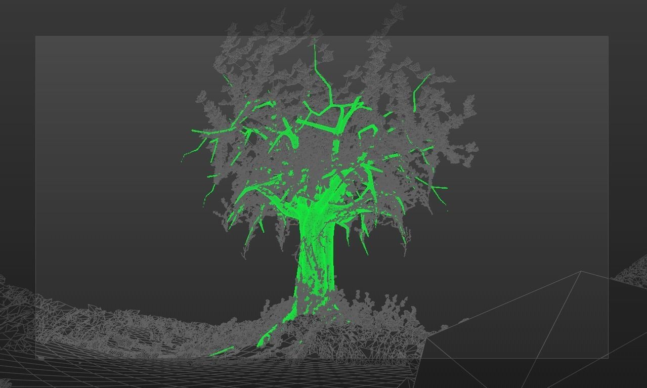 Moonlight Tree Low-poly 3D model_8