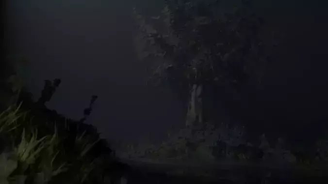 Moonlight Tree Low-poly 3D model