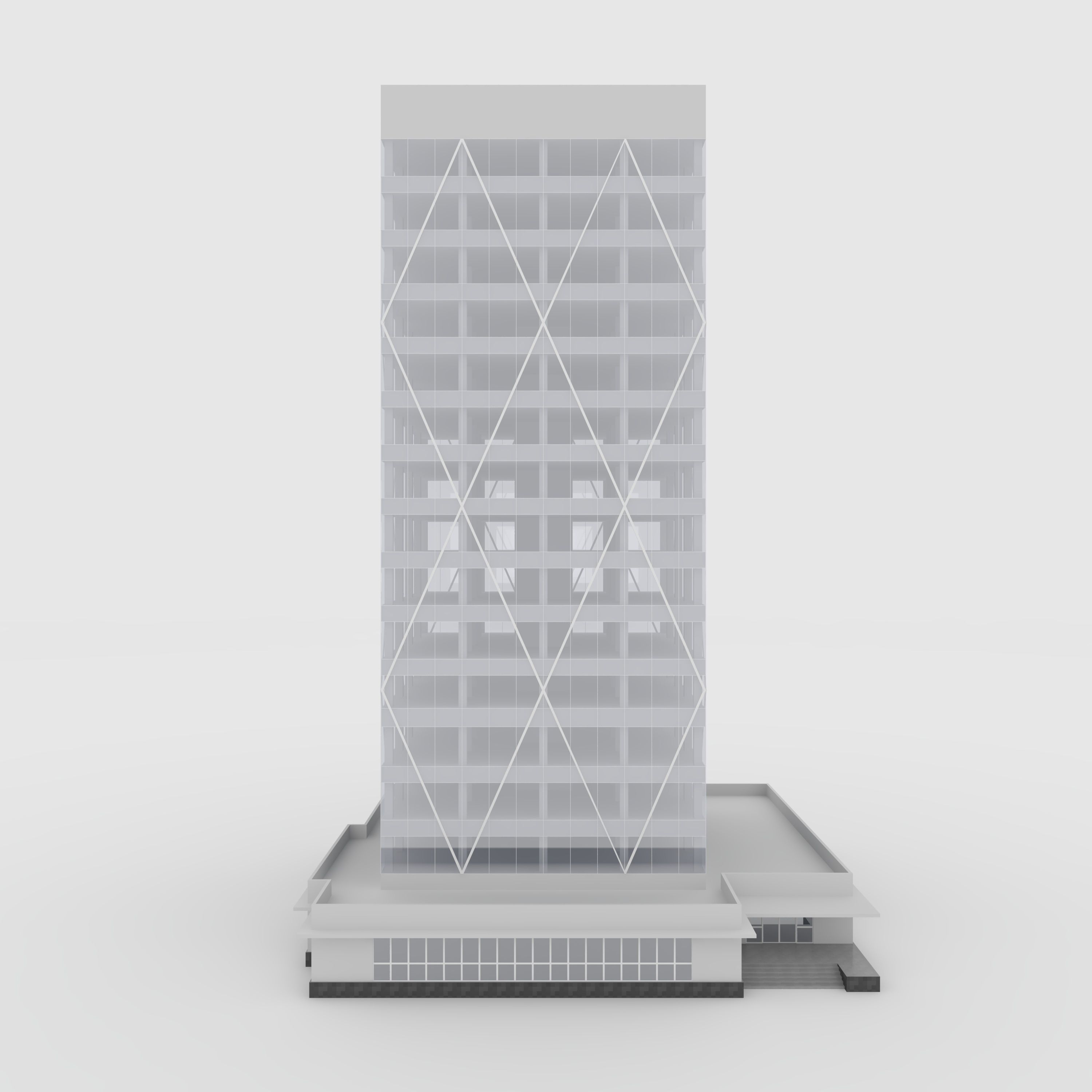 Tower 2 Low-poly 3D model_2