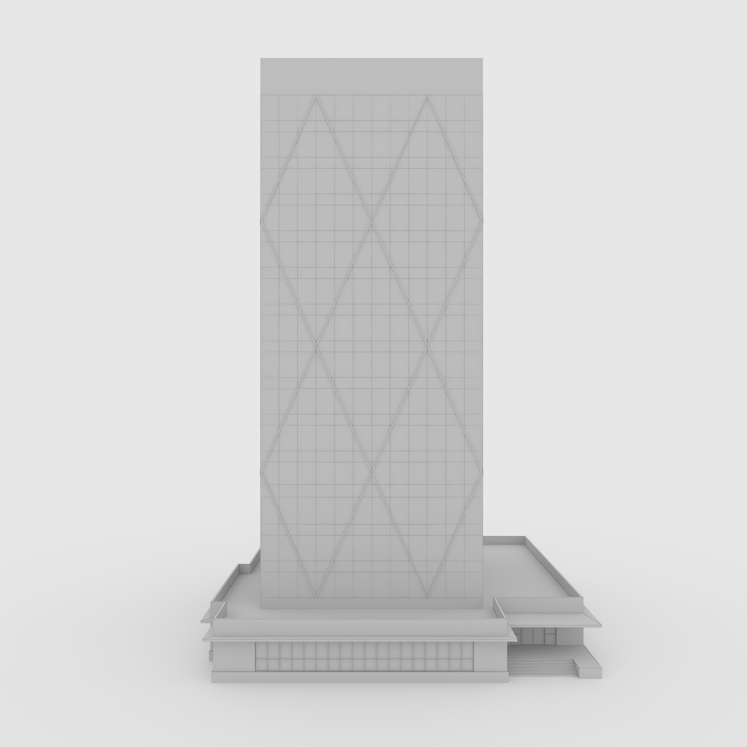 Tower 2 Low-poly 3D model_3
