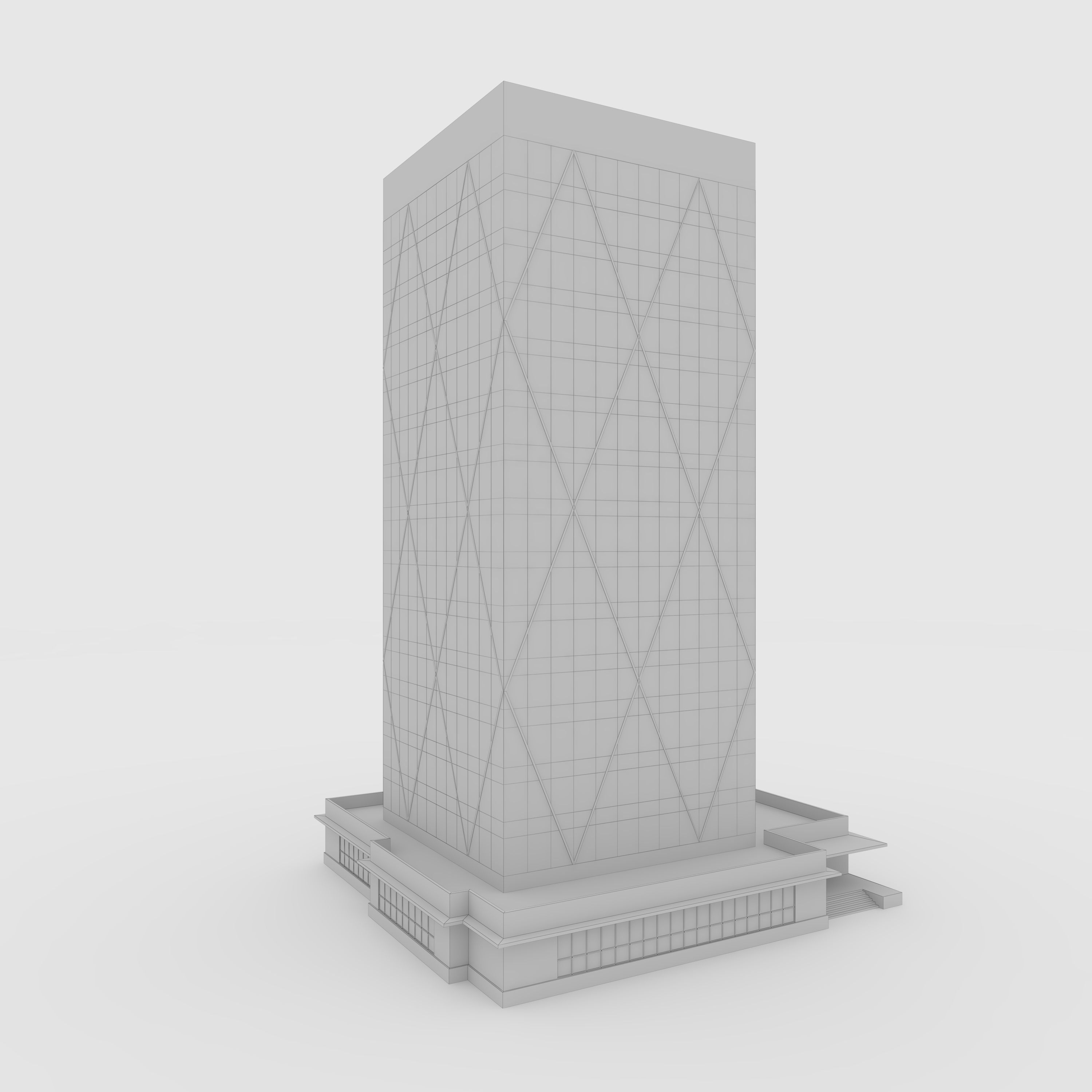 Tower 2 Low-poly 3D model_1