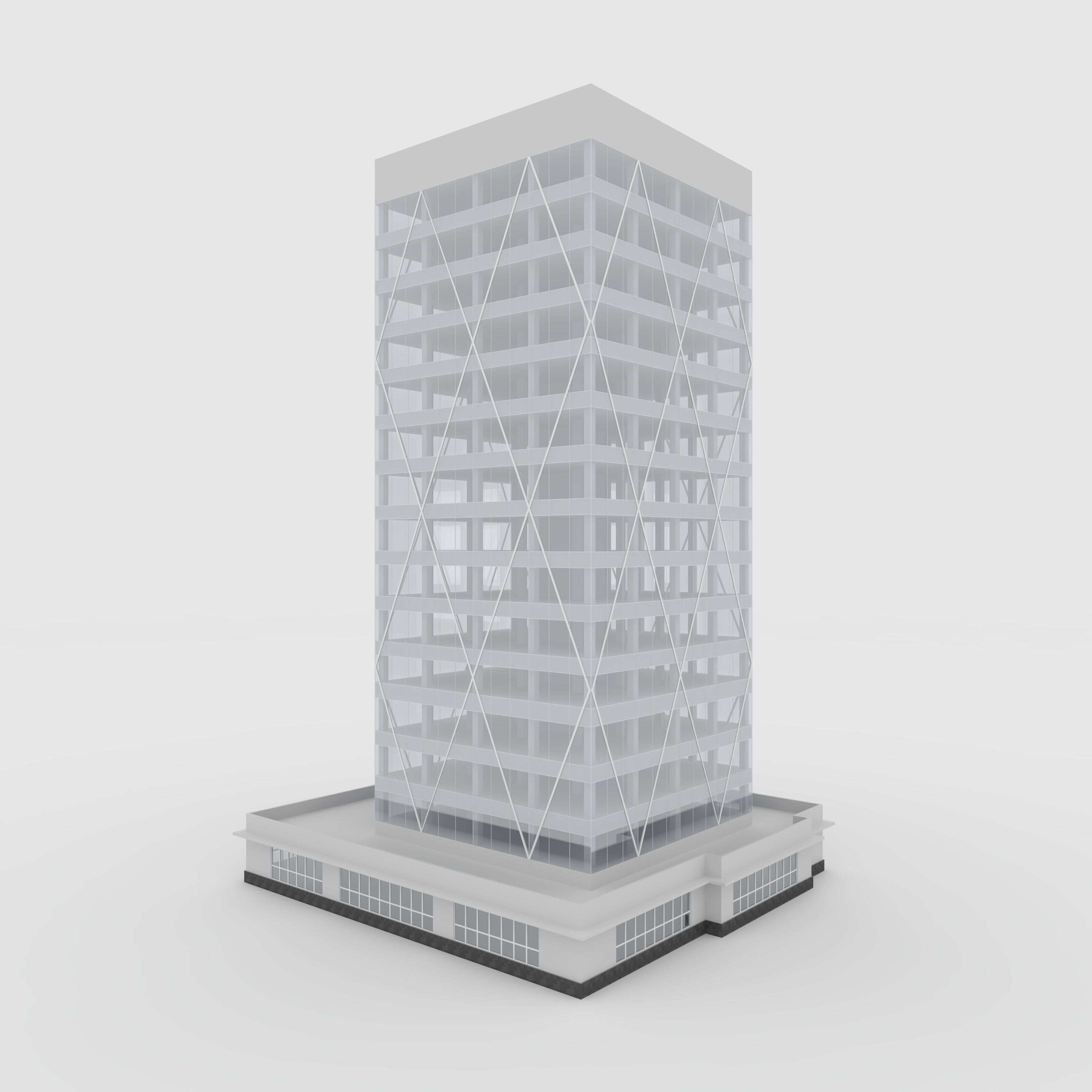 Tower 2 Low-poly 3D model_10
