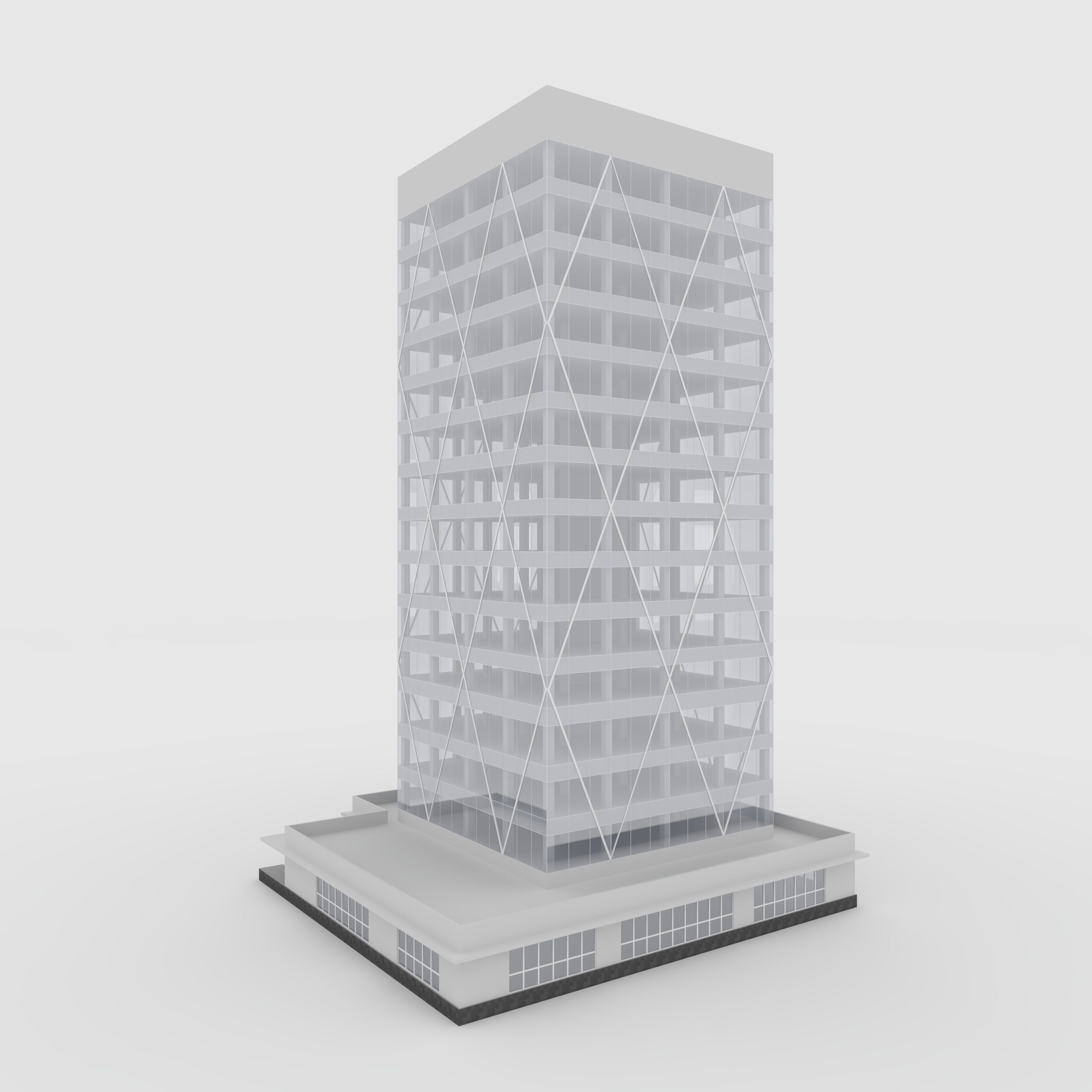 Tower 2 Low-poly 3D model_6