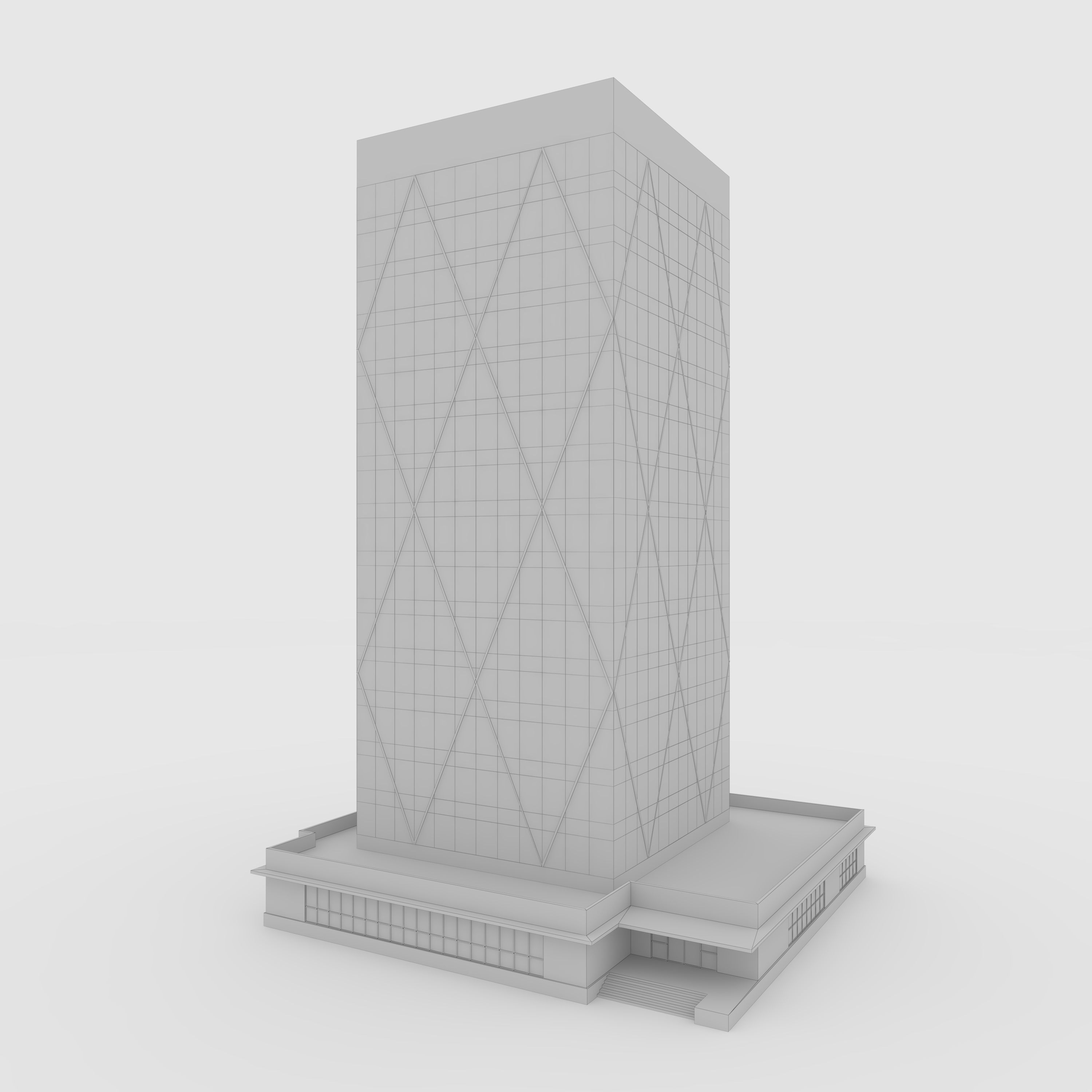 Tower 2 Low-poly 3D model_5
