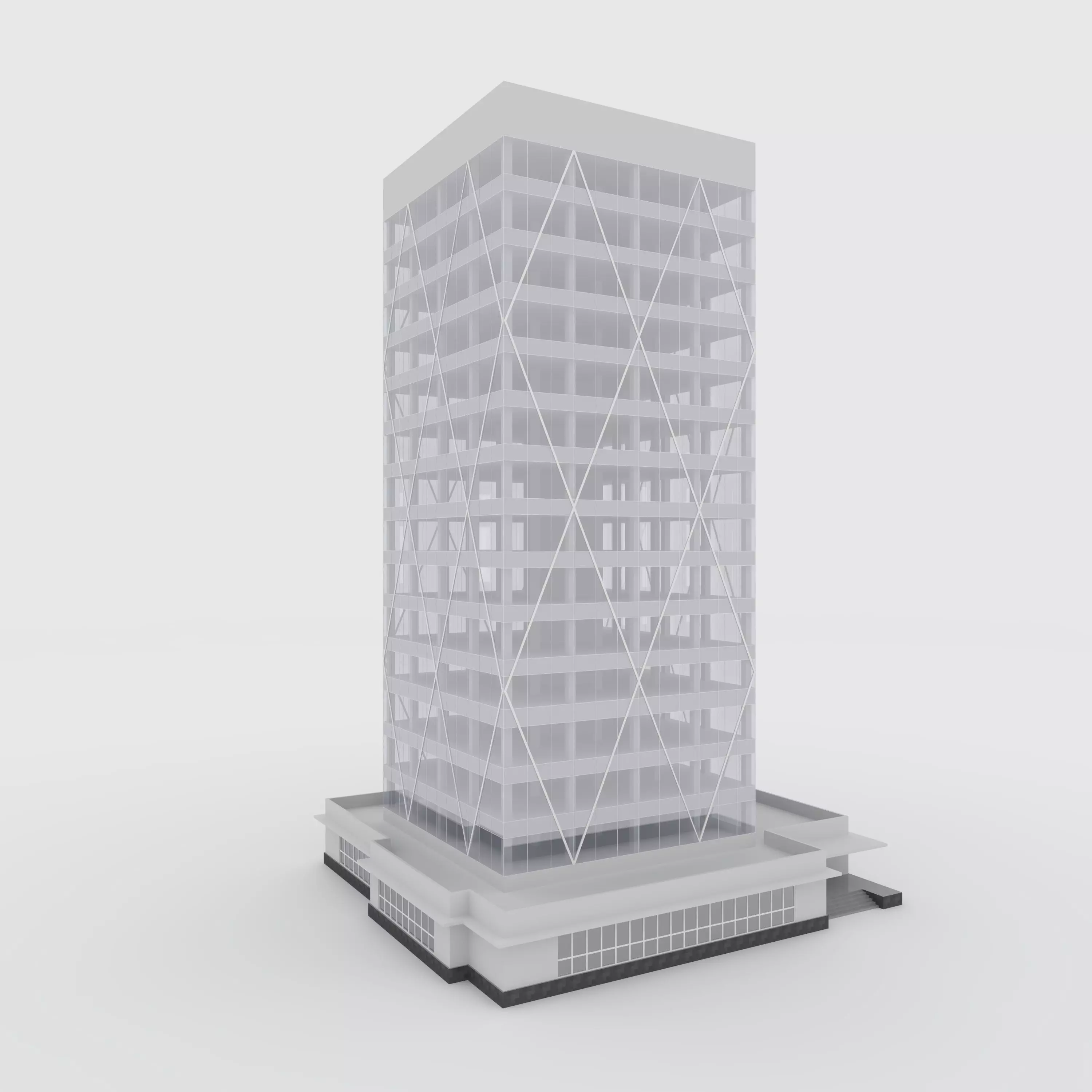 Tower 2 Low-poly 3D model_0