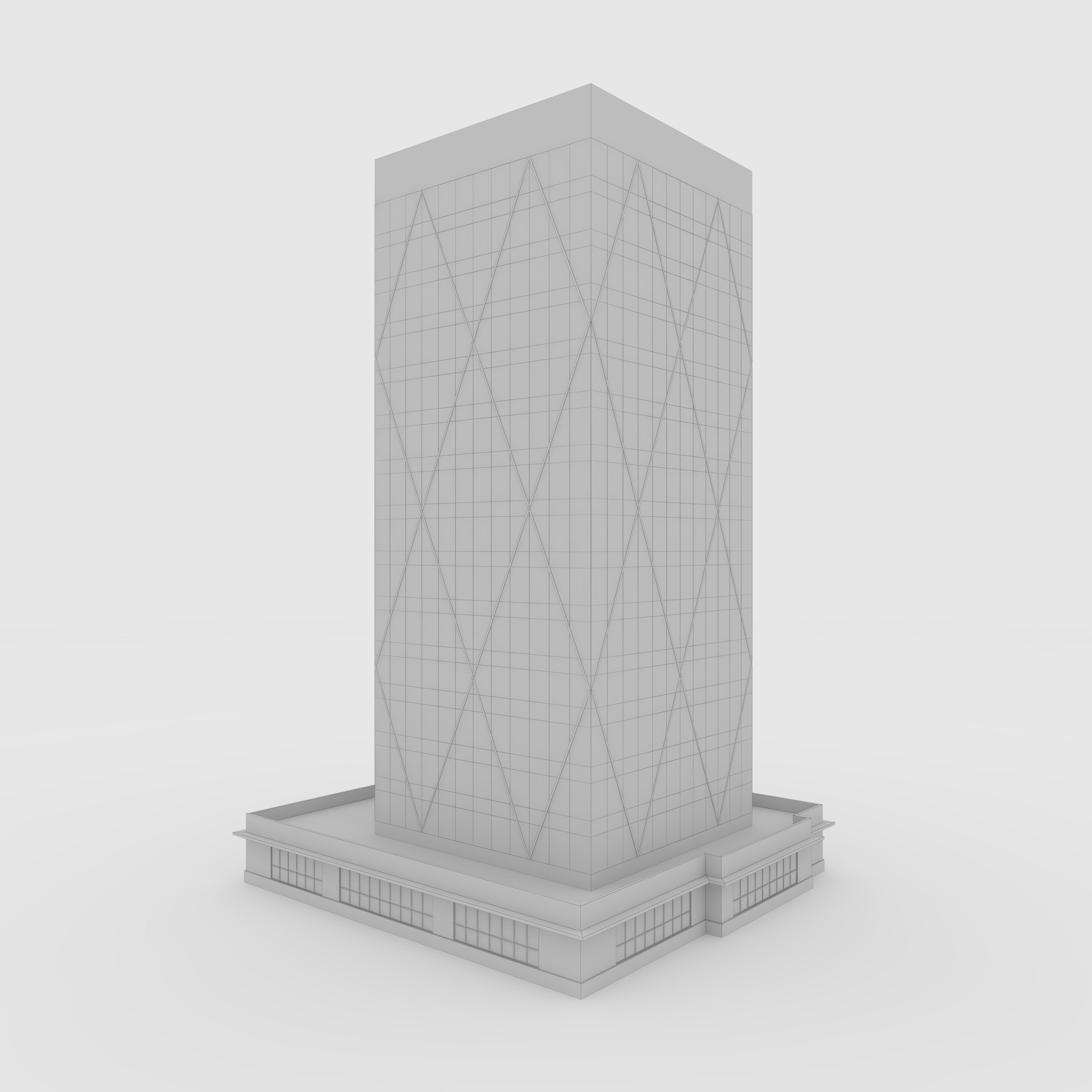 Tower 2 Low-poly 3D model_11