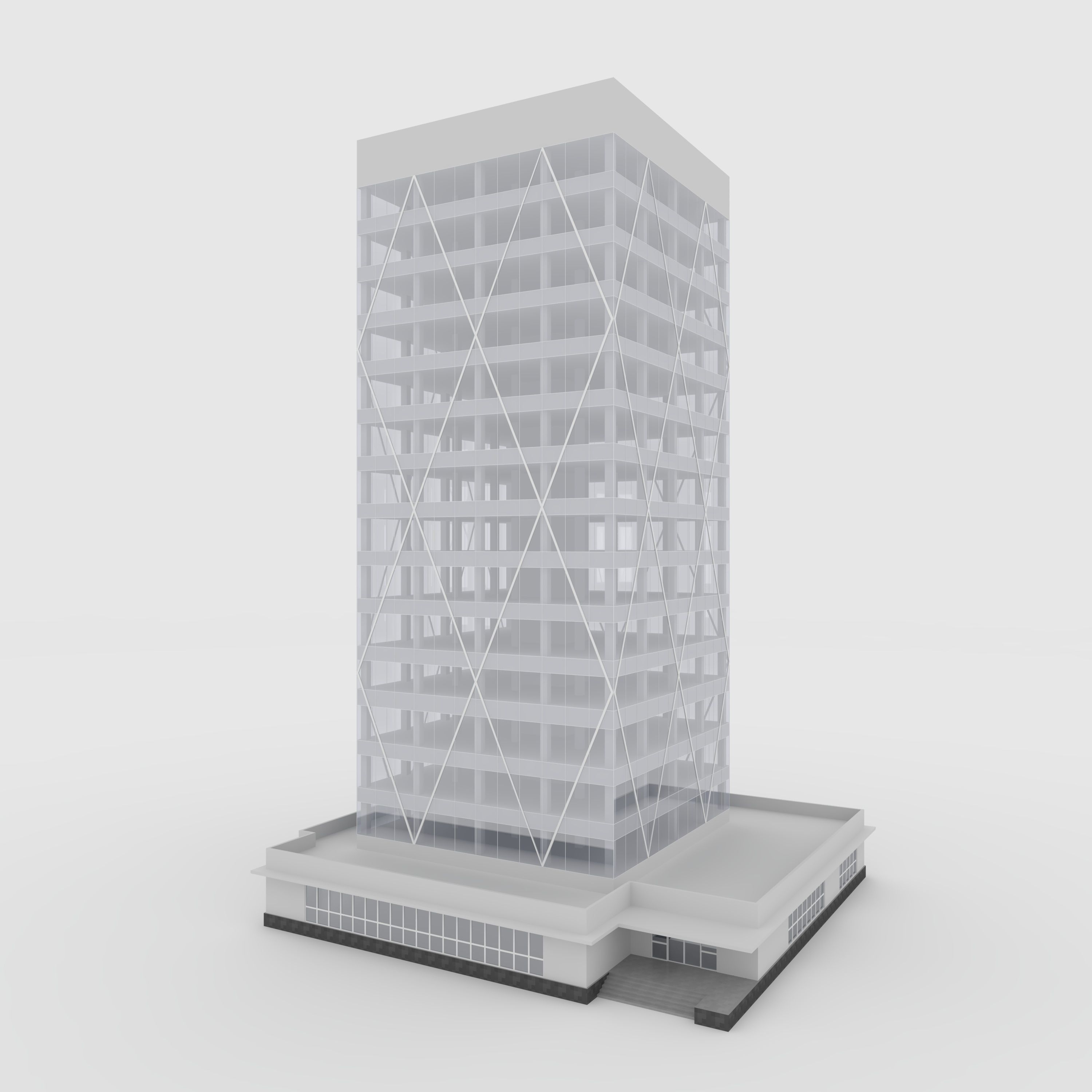 Tower 2 Low-poly 3D model_4